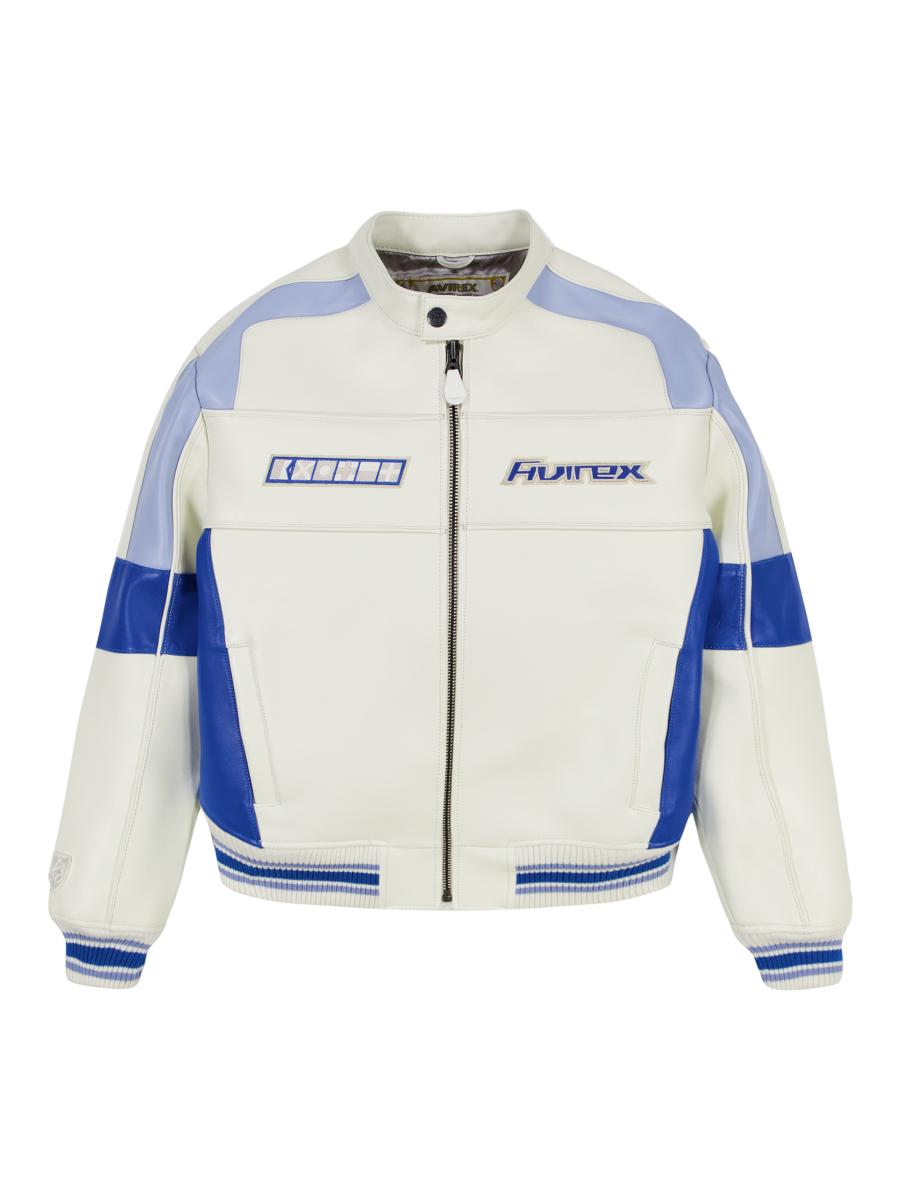 Avirex Off-Shore Leather Racing Jacket | Saks Fifth Avenue