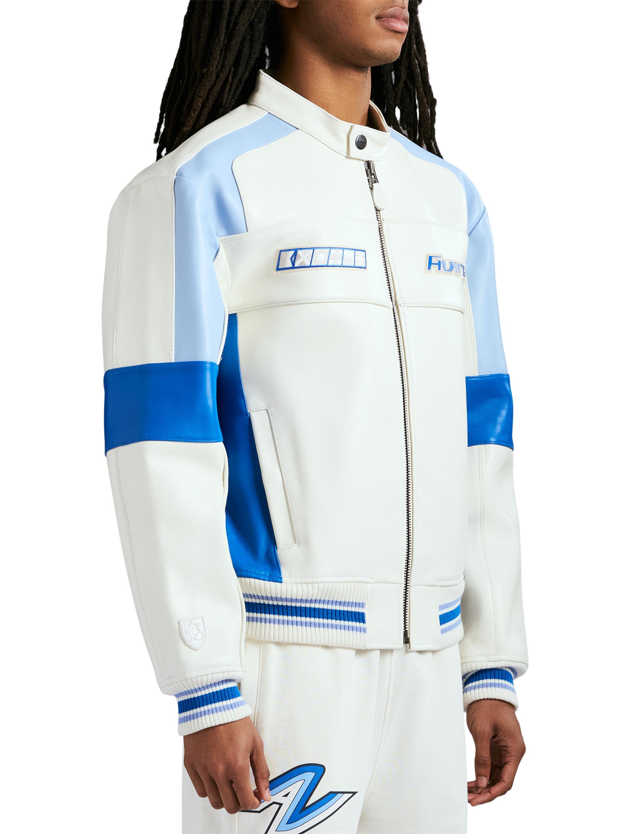 Avirex Off-Shore Leather Racing Jacket | Saks Fifth Avenue