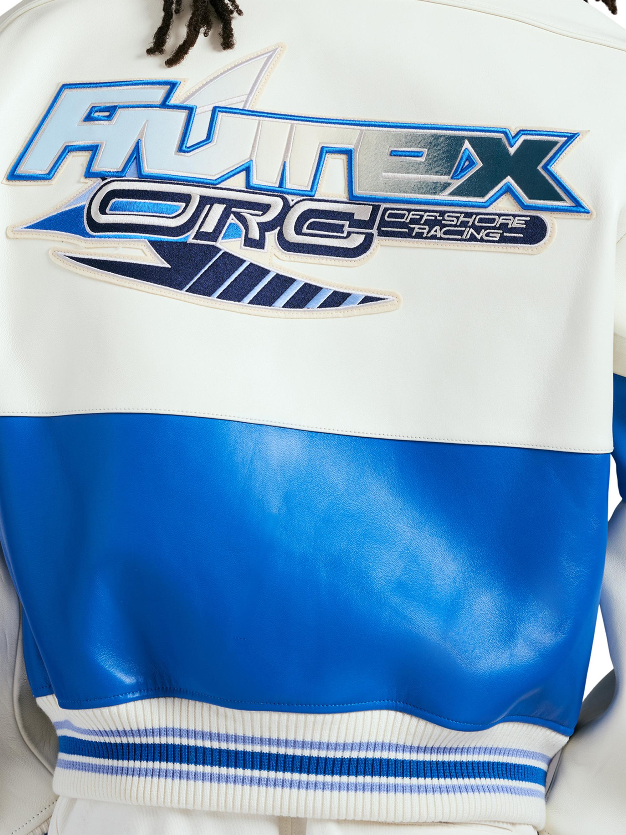 Avirex Off-Shore Leather Racing Jacket | Saks Fifth Avenue