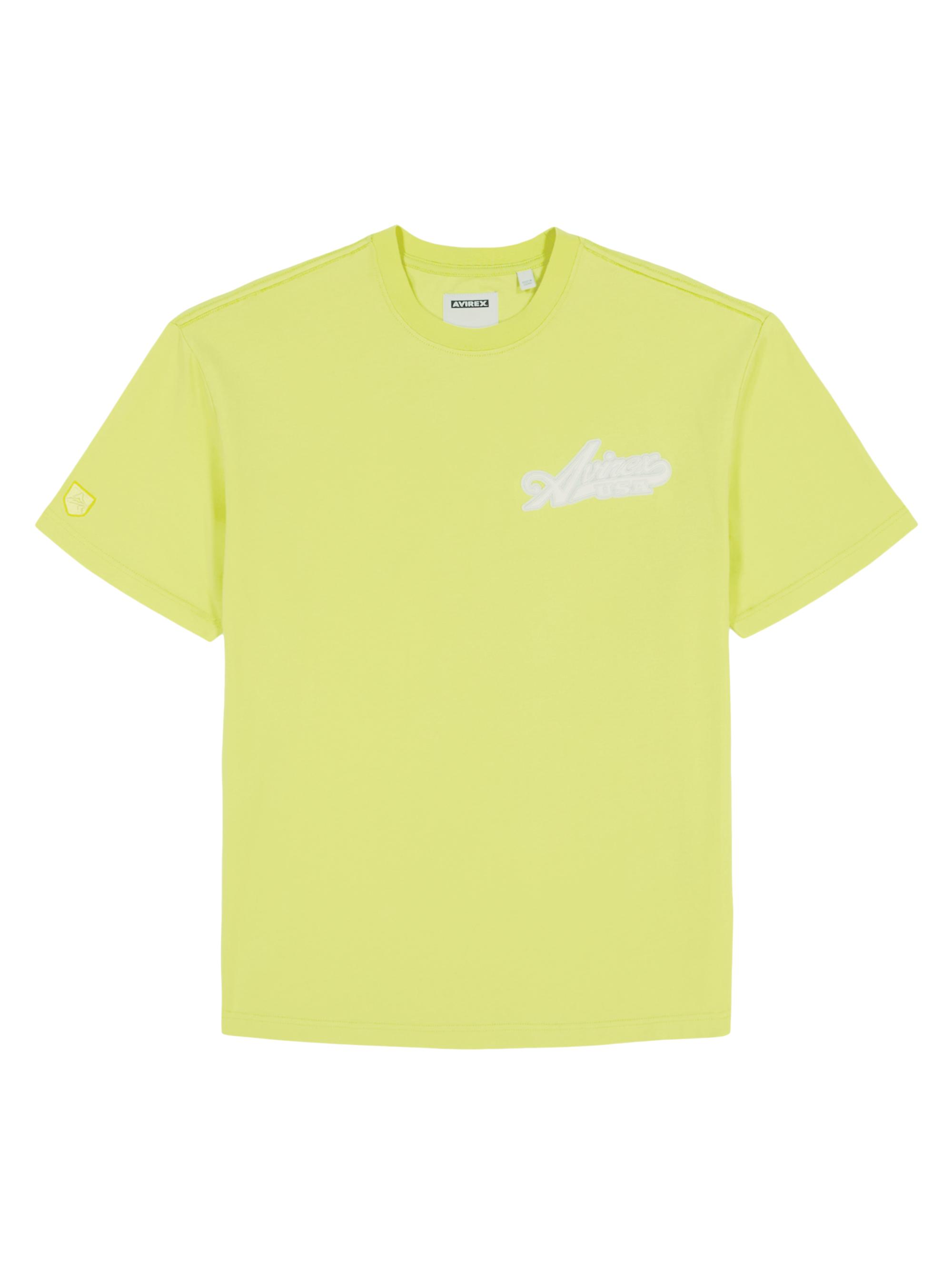 Avirex Men's Script Logo T-Shirt - Limeade