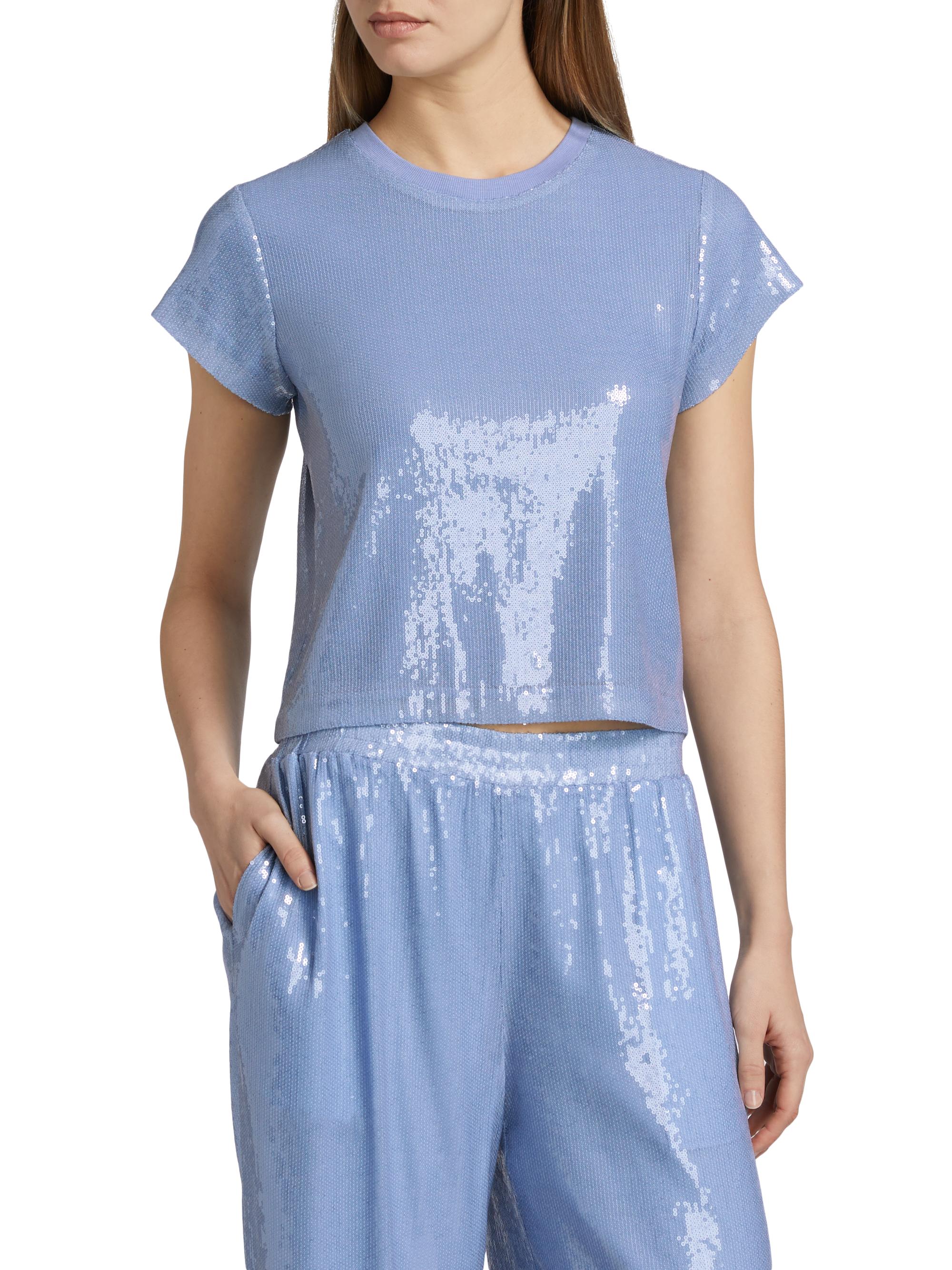 N♡a Generation Love Kai Sequin Short-Sleeve Crewneck Top | Saks Fifth