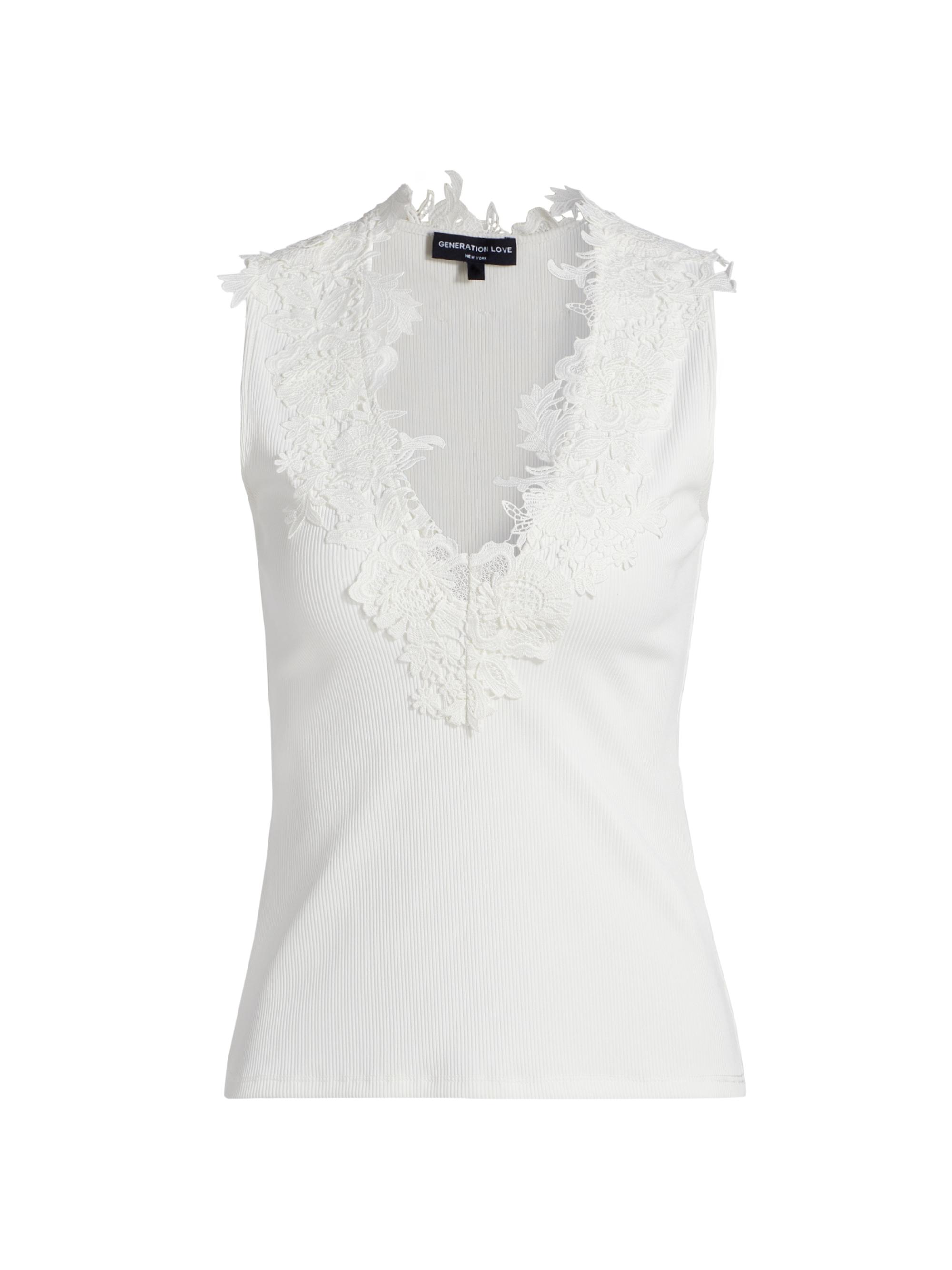 Generation Love Women's Olema Lace Top - White