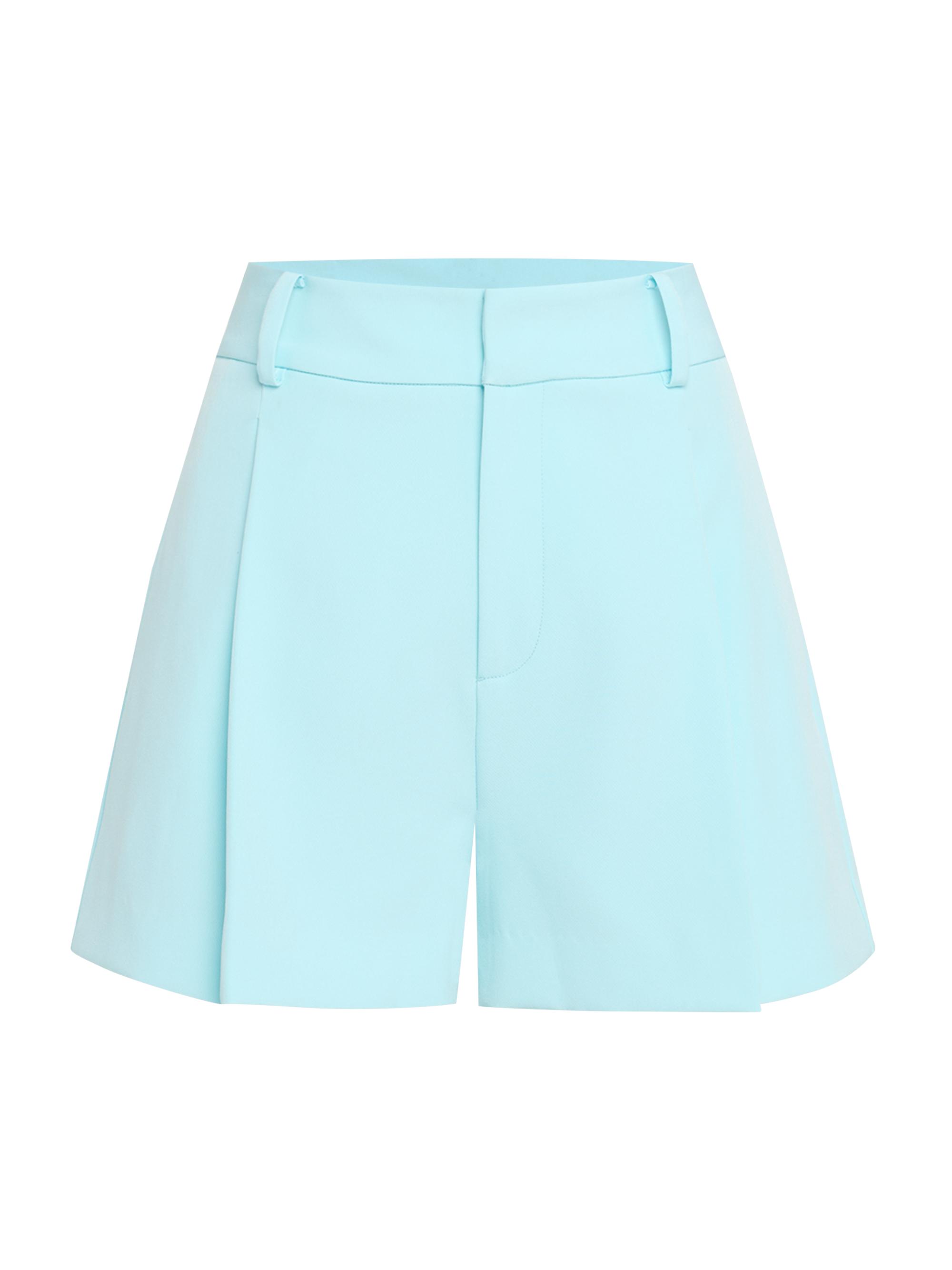 Generation Love Women's Sena Stretch-Crepe High-Waisted Shorts - Medium Blue