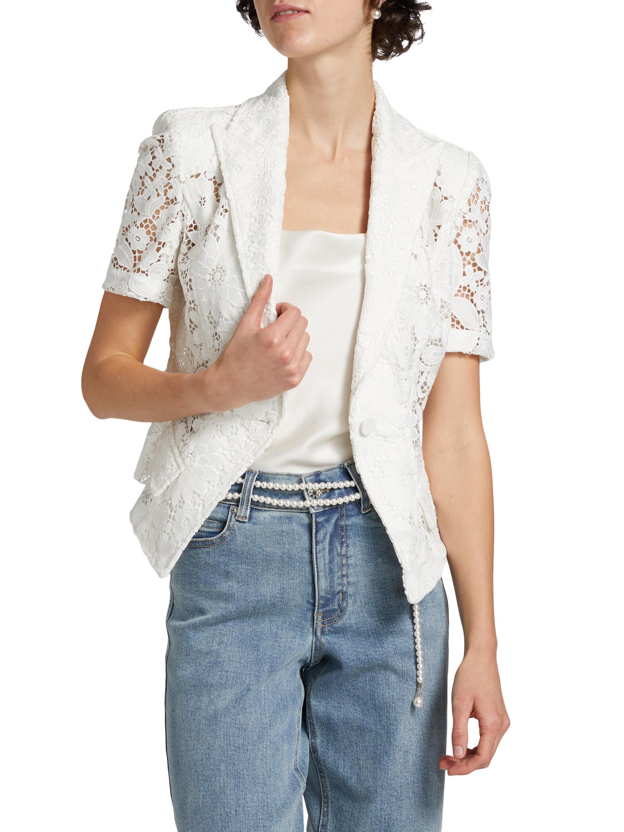 Generation Love Melbourne Floral Guipure Lace Blazer | Saks Fifth
