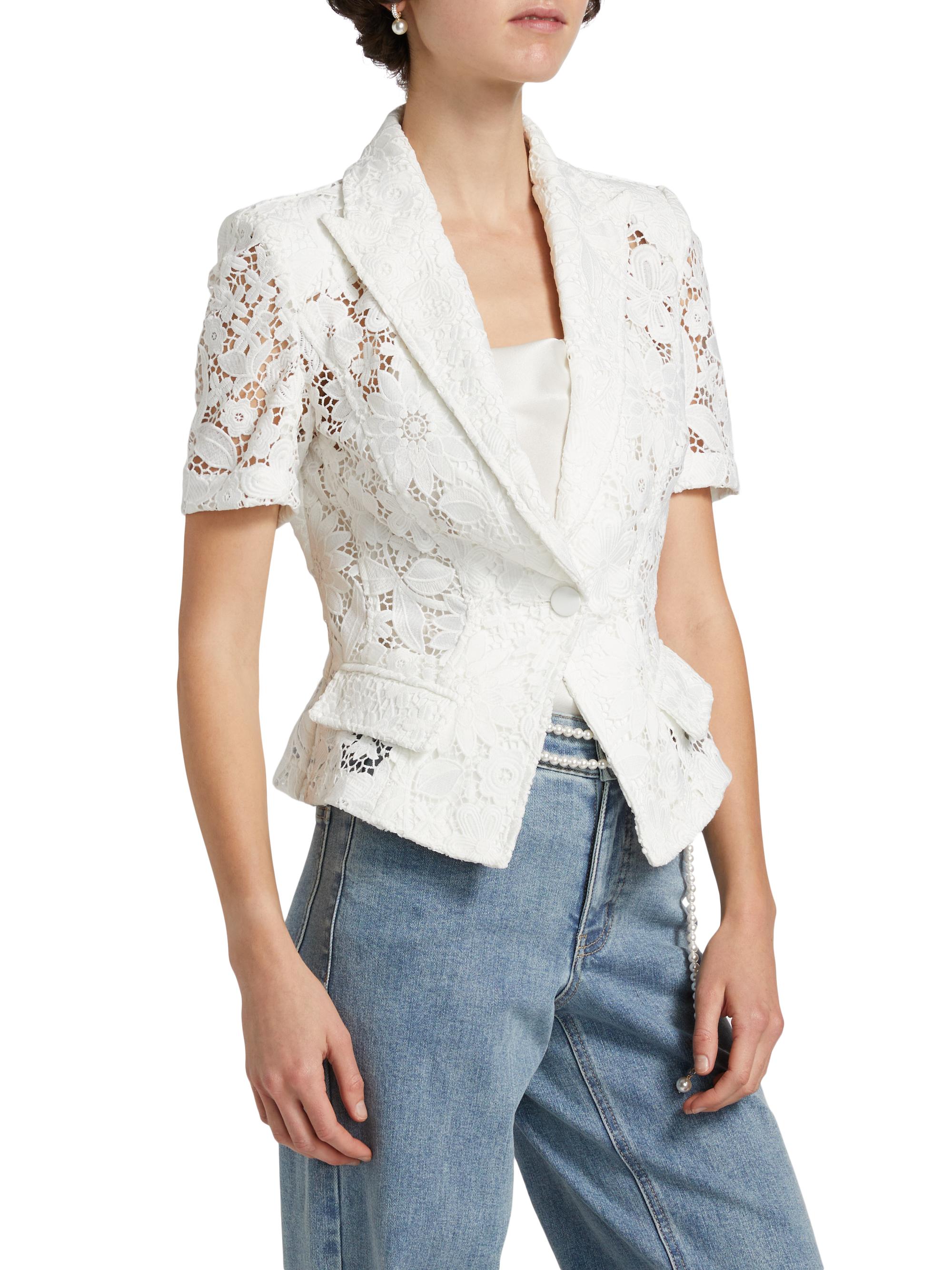 Generation Love Melbourne Floral Guipure Lace Blazer | Saks Fifth