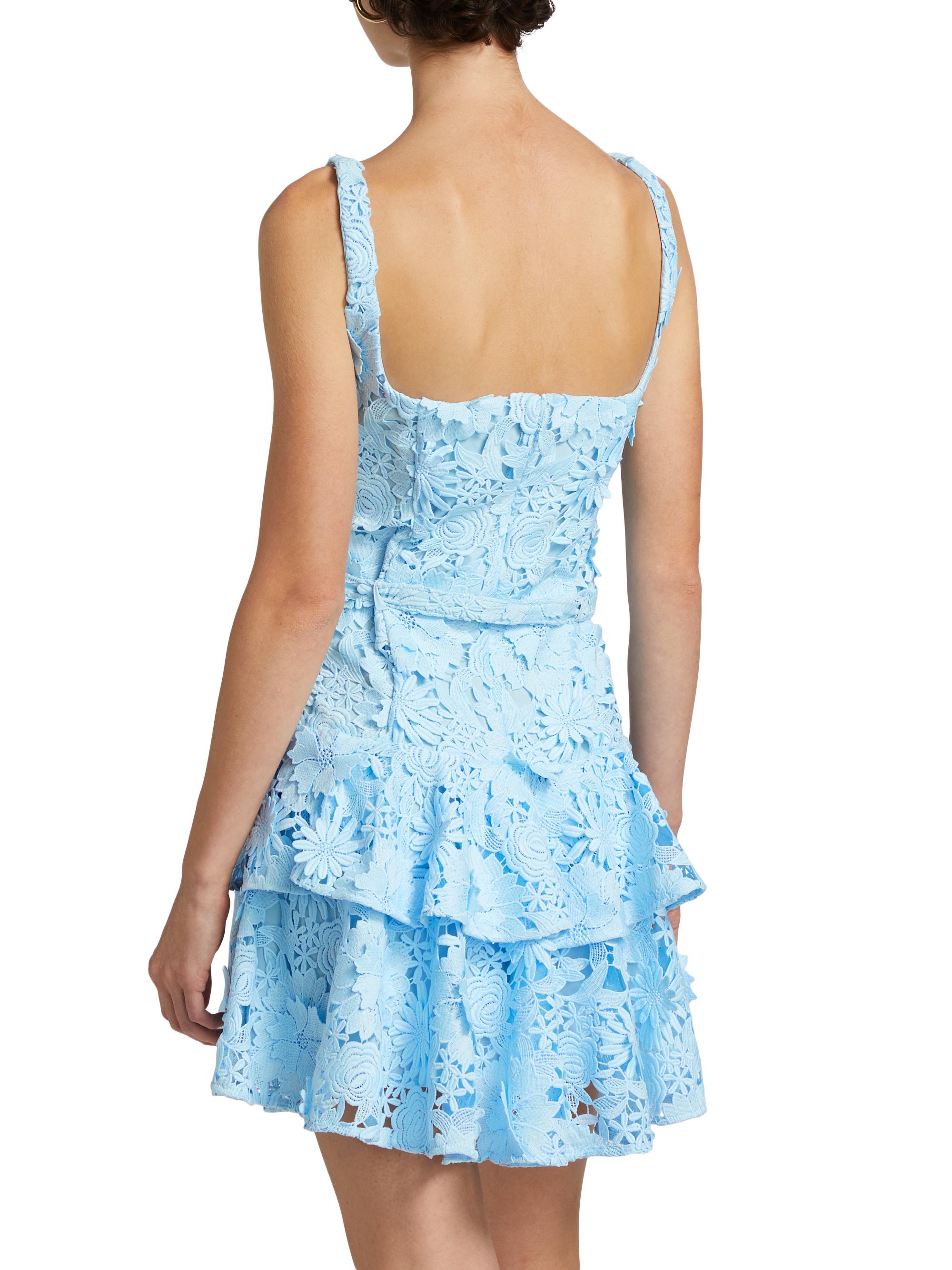 Generation Love Lisette 3D Guipure Lace Minidress | Saks Fifth Avenue