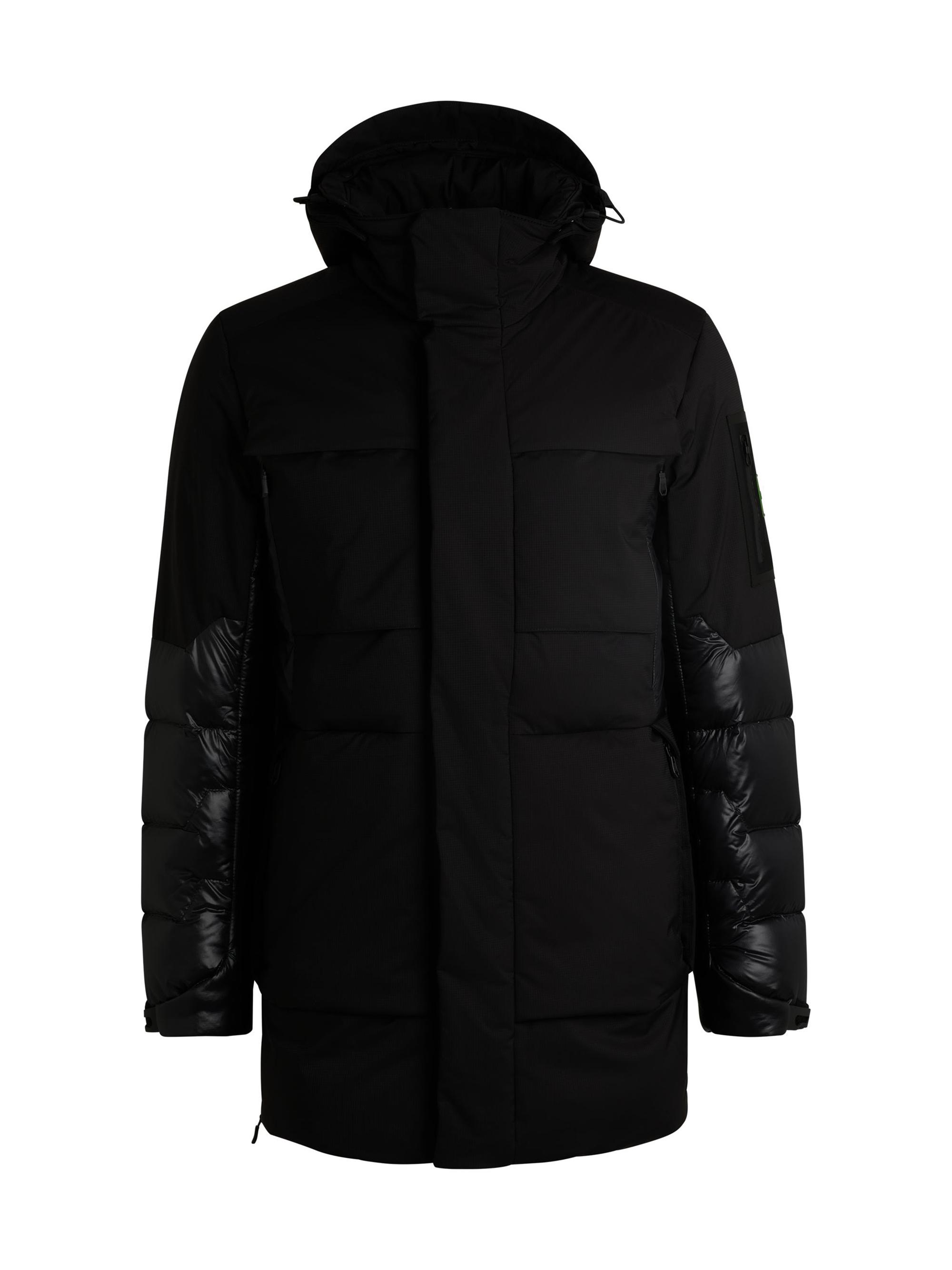 BOSS Men's Water Repellent Parka Jacket with Down Filling - Black
