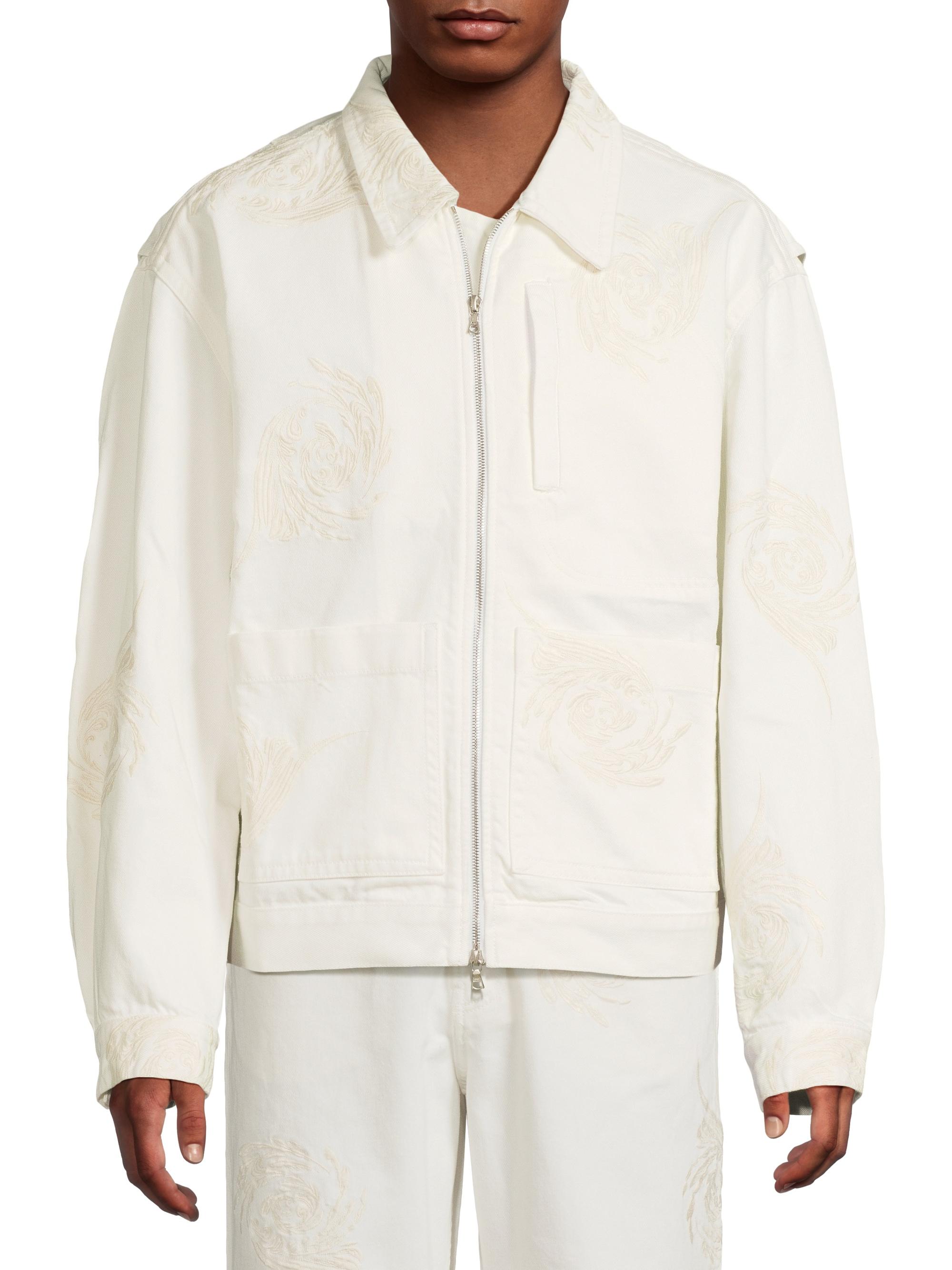 Dries Van Noten Veper Embroidered Denim Jacket | Saks Fifth Avenue