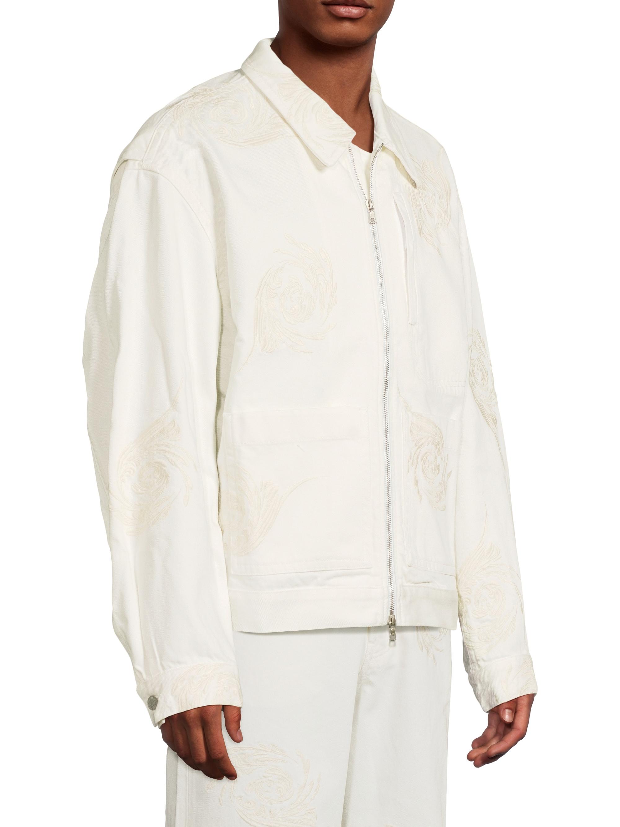 Dries Van Noten Veper Embroidered Denim Jacket | Saks Fifth Avenue