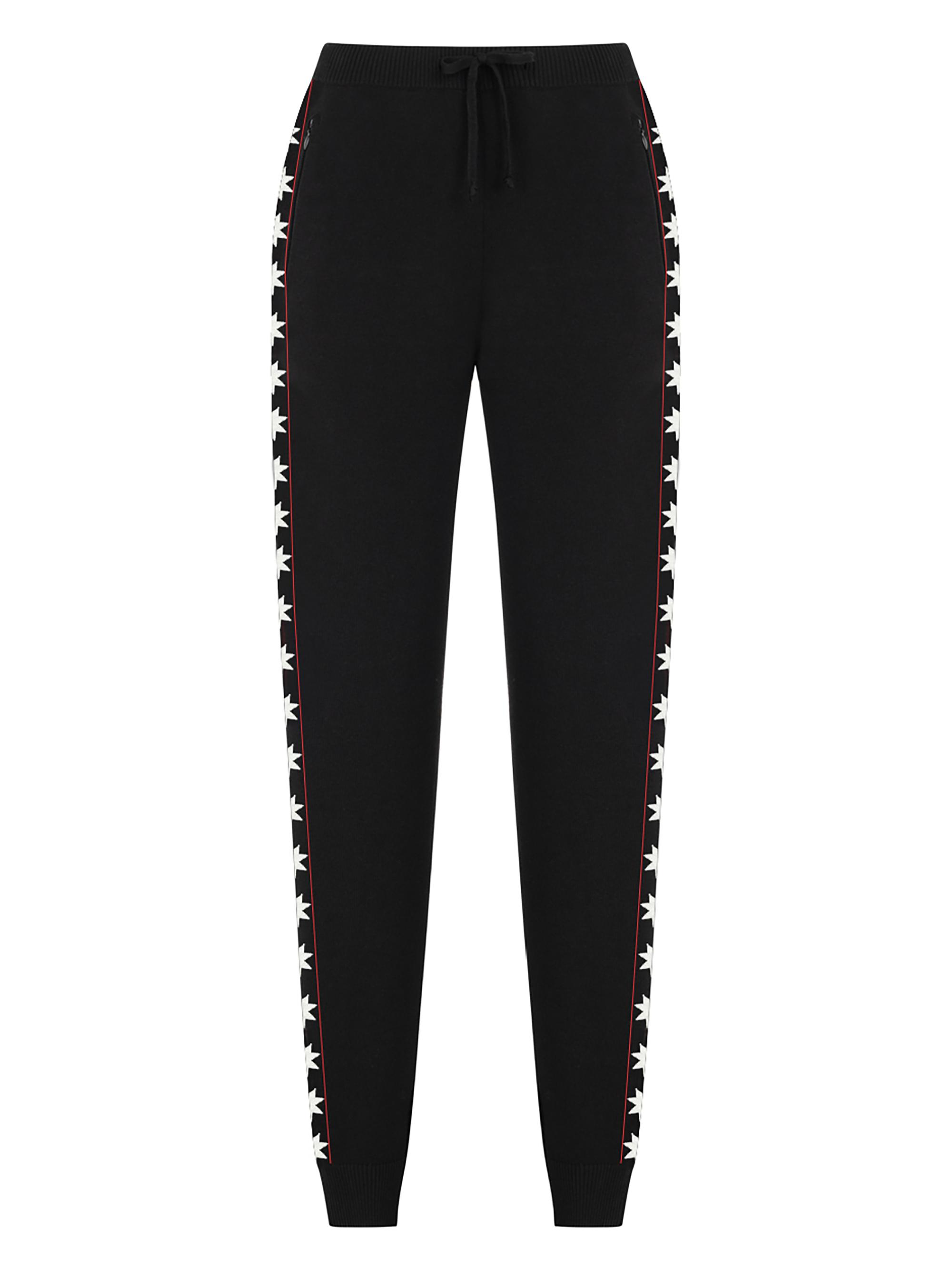 Knitss Women's Alpine Star-Print Wool Joggers - Black Ecru