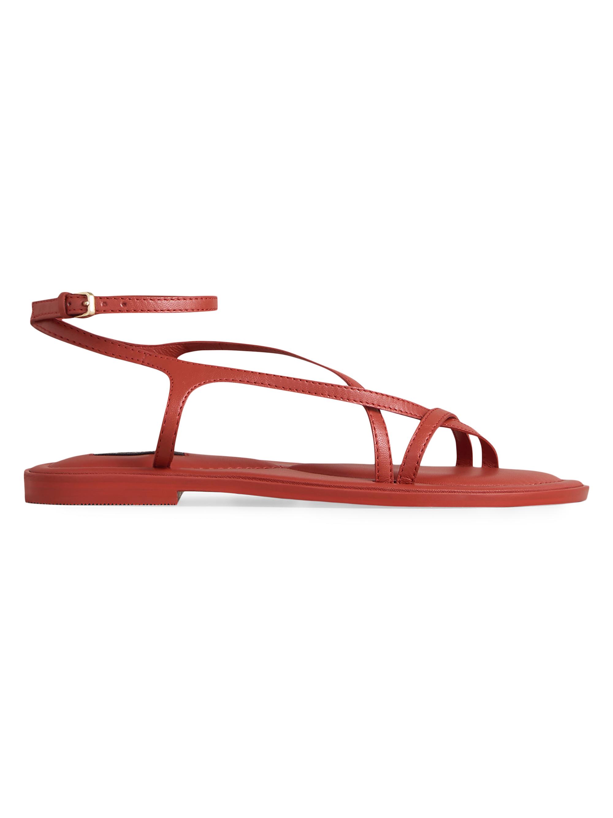 A.Emery Women's Edna Leather Sandals - Cherry