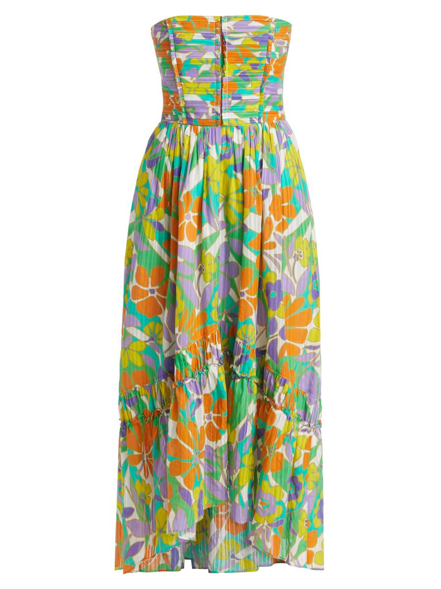 Ramy Brook Murphy Floral Strapless Midi-Dress | Saks Fifth Avenue