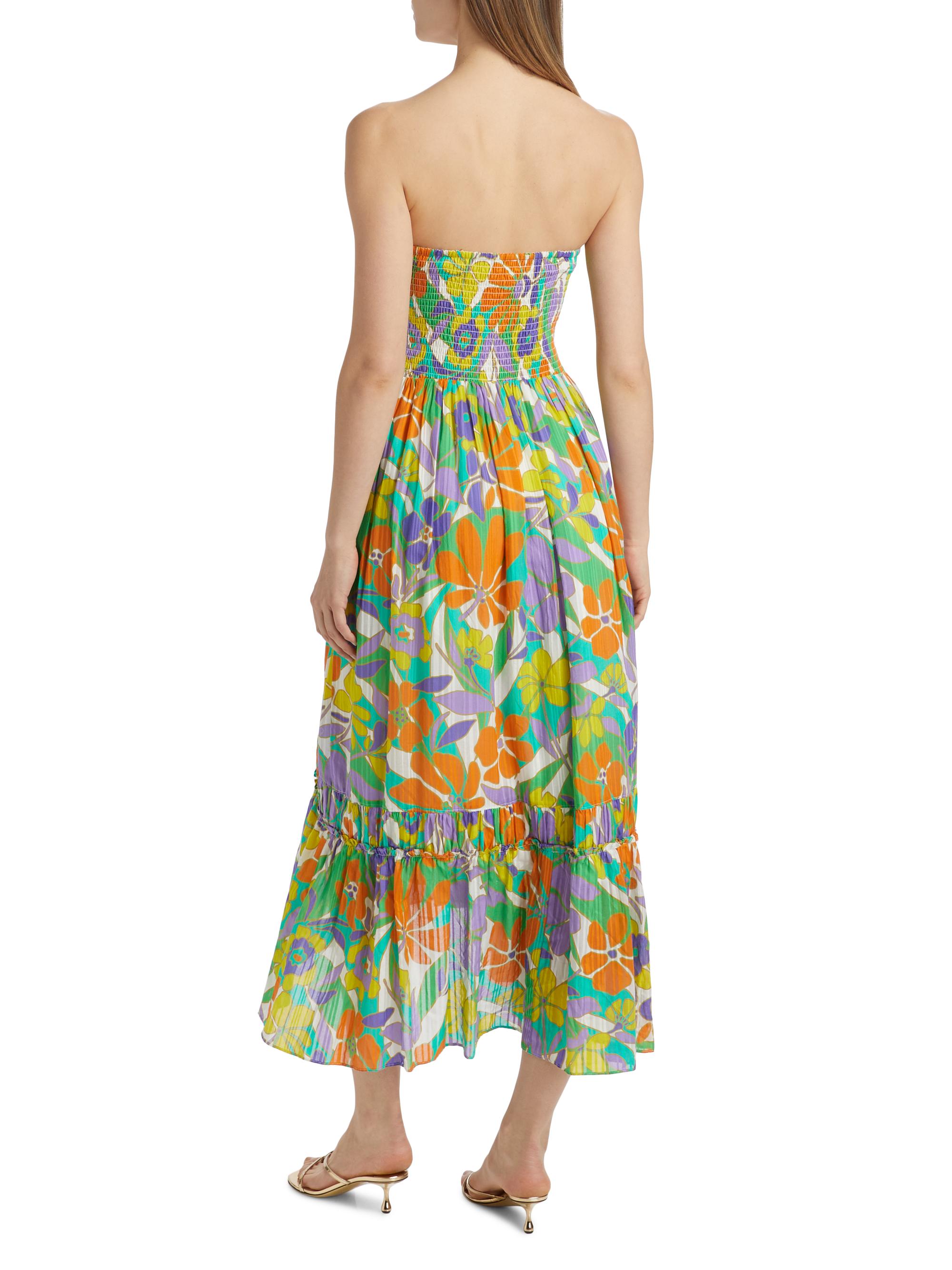 Ramy Brook Murphy Floral Strapless Midi-Dress | Saks Fifth Avenue