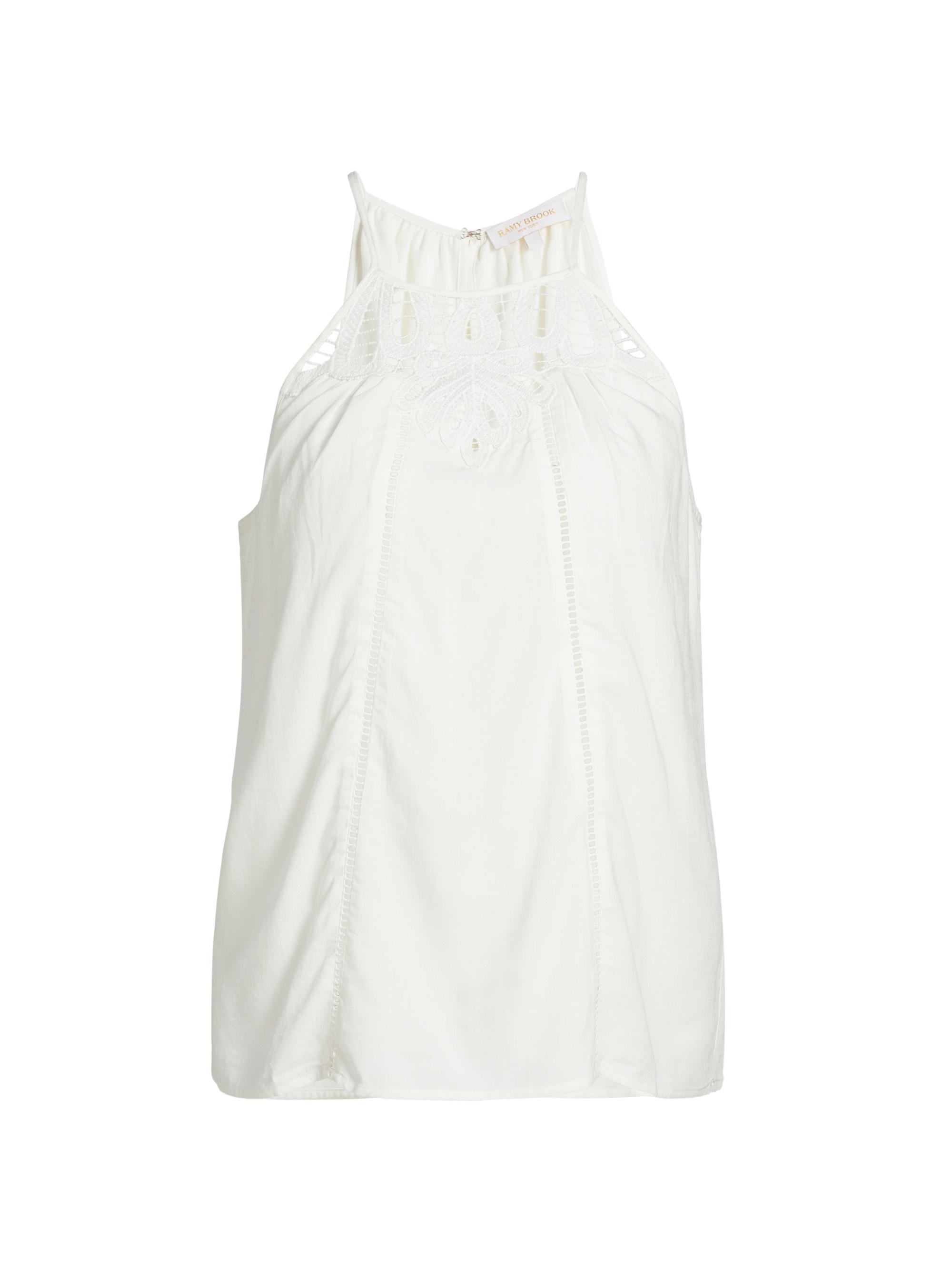 Ramy Brook Women's Mila Embroidered Halter Top -  Eyelet