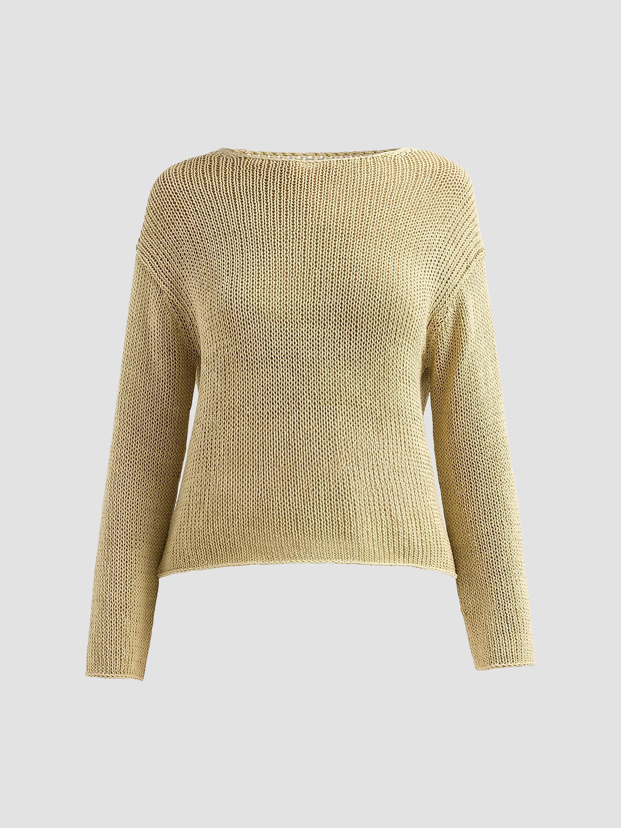 Vince Women's Coated Stretch-Cotton Knit Sweater - Maiz