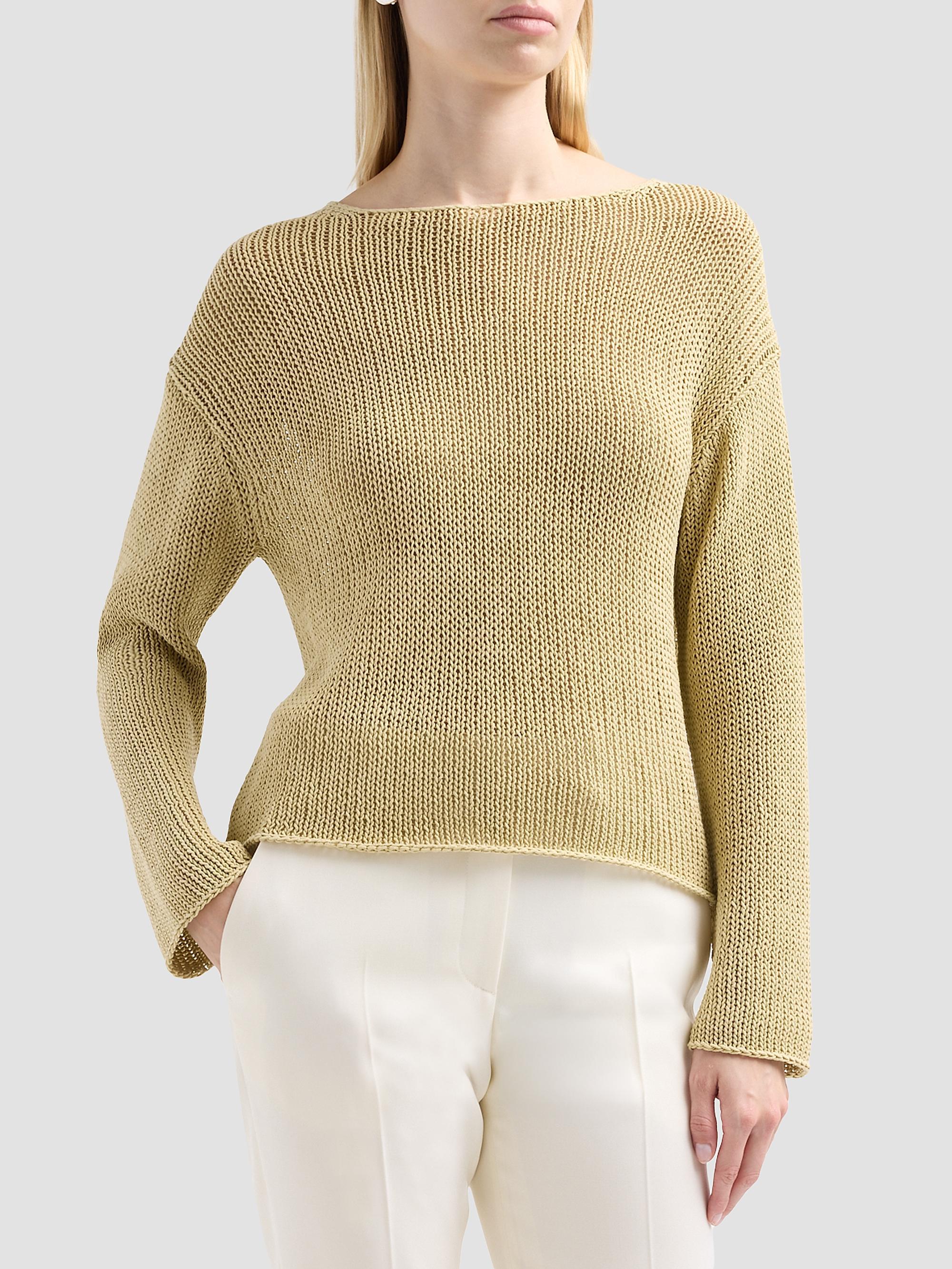 Vince Women's Coated Stretch-Cotton Knit Sweater - Maiz | Thumbnail 4
