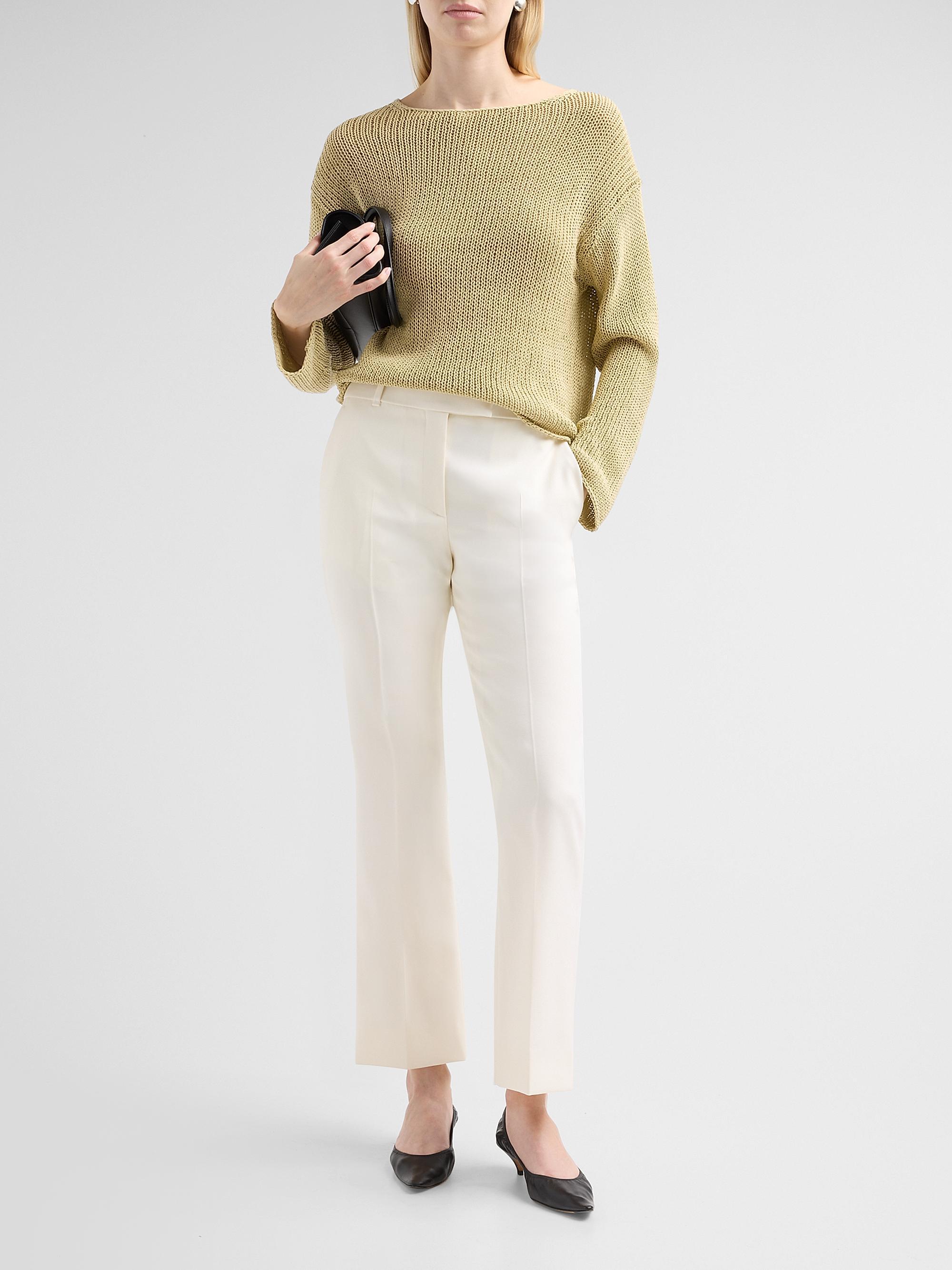 Vince Women's Coated Stretch-Cotton Knit Sweater - Maiz | Thumbnail 2