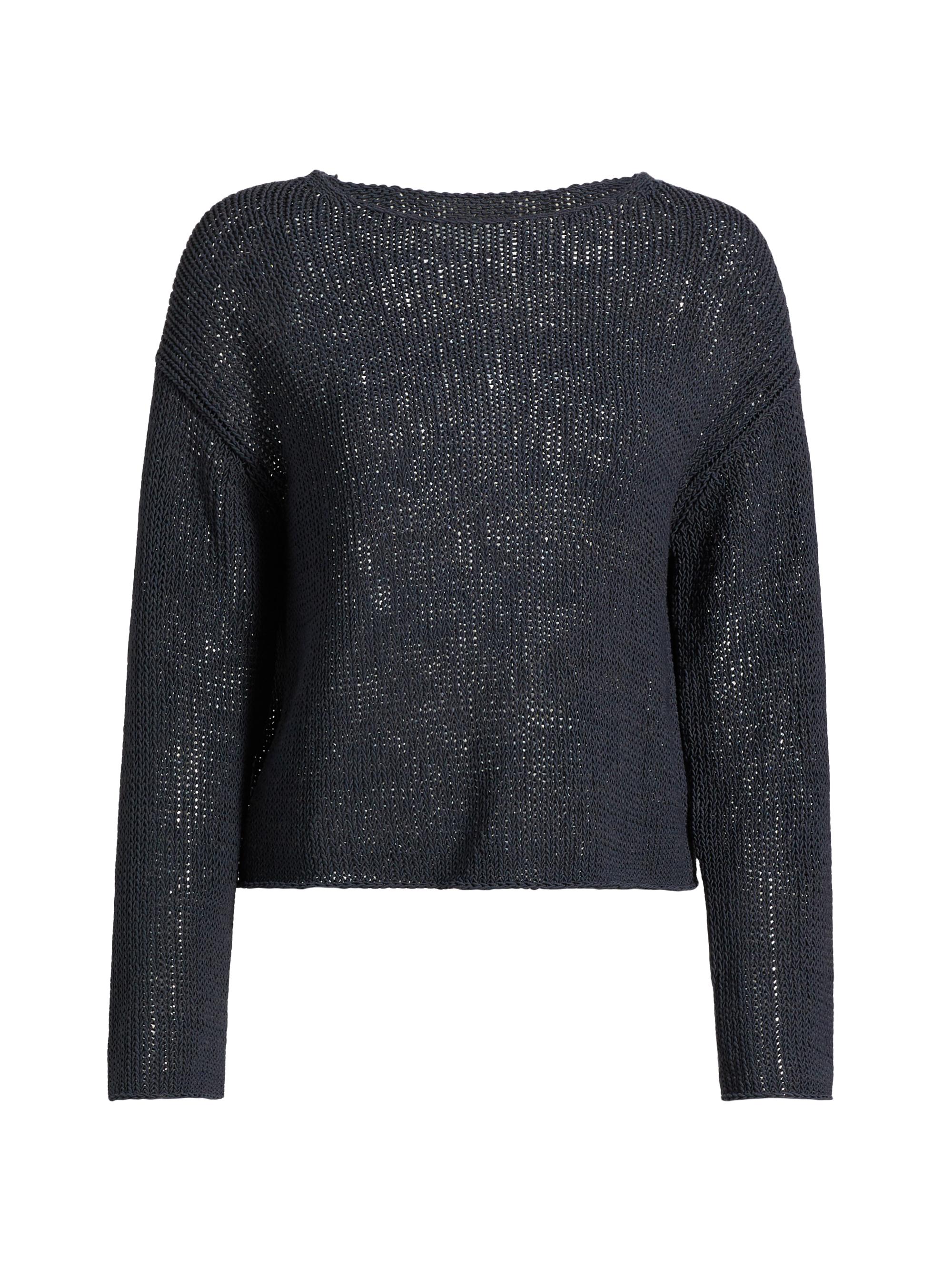 Vince Coated Stretch-Cotton Knit Sweater | Saks Fifth Avenue