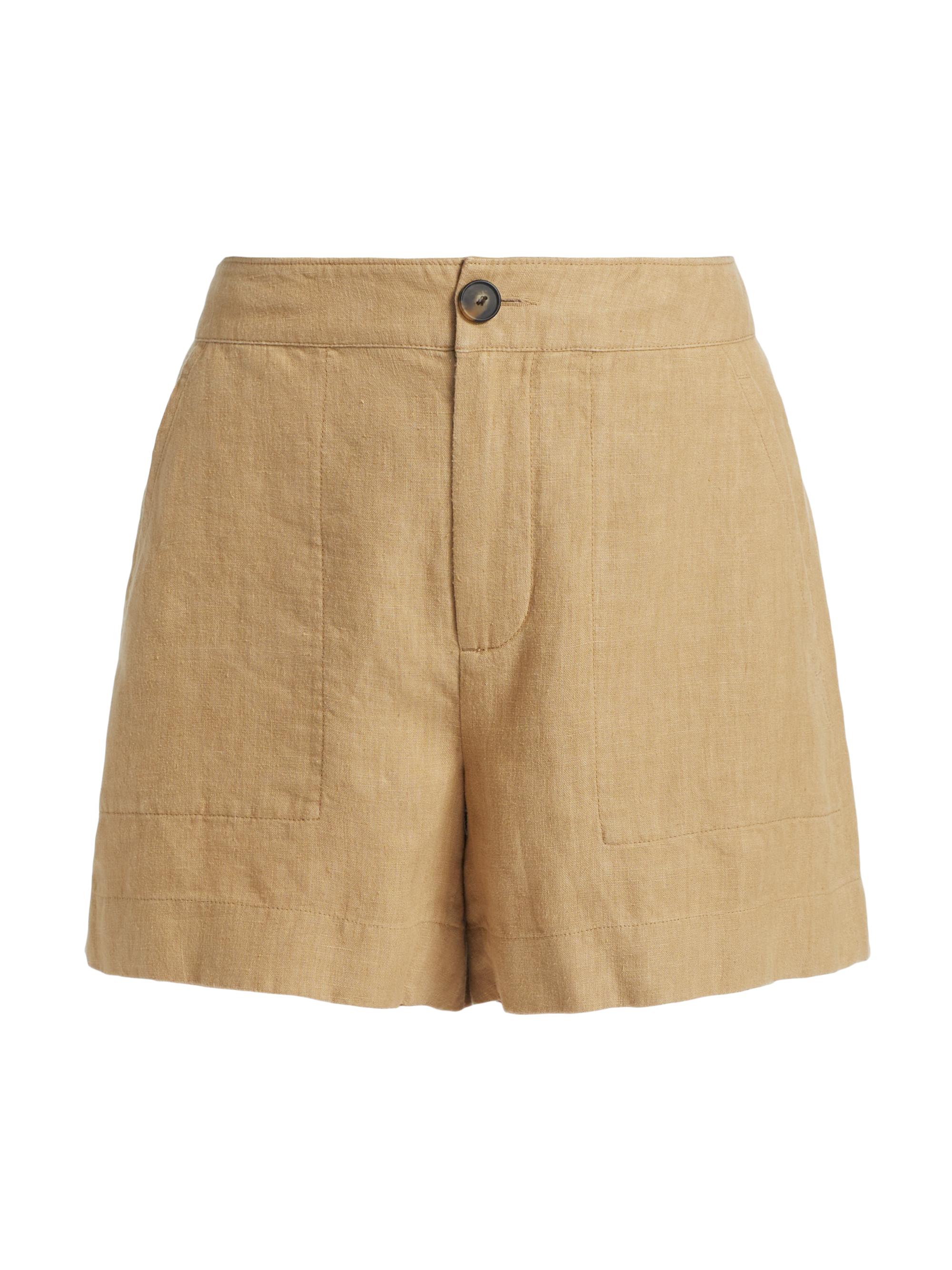 Vince Women's Mid-Rise Hemp Shorts - Brulee