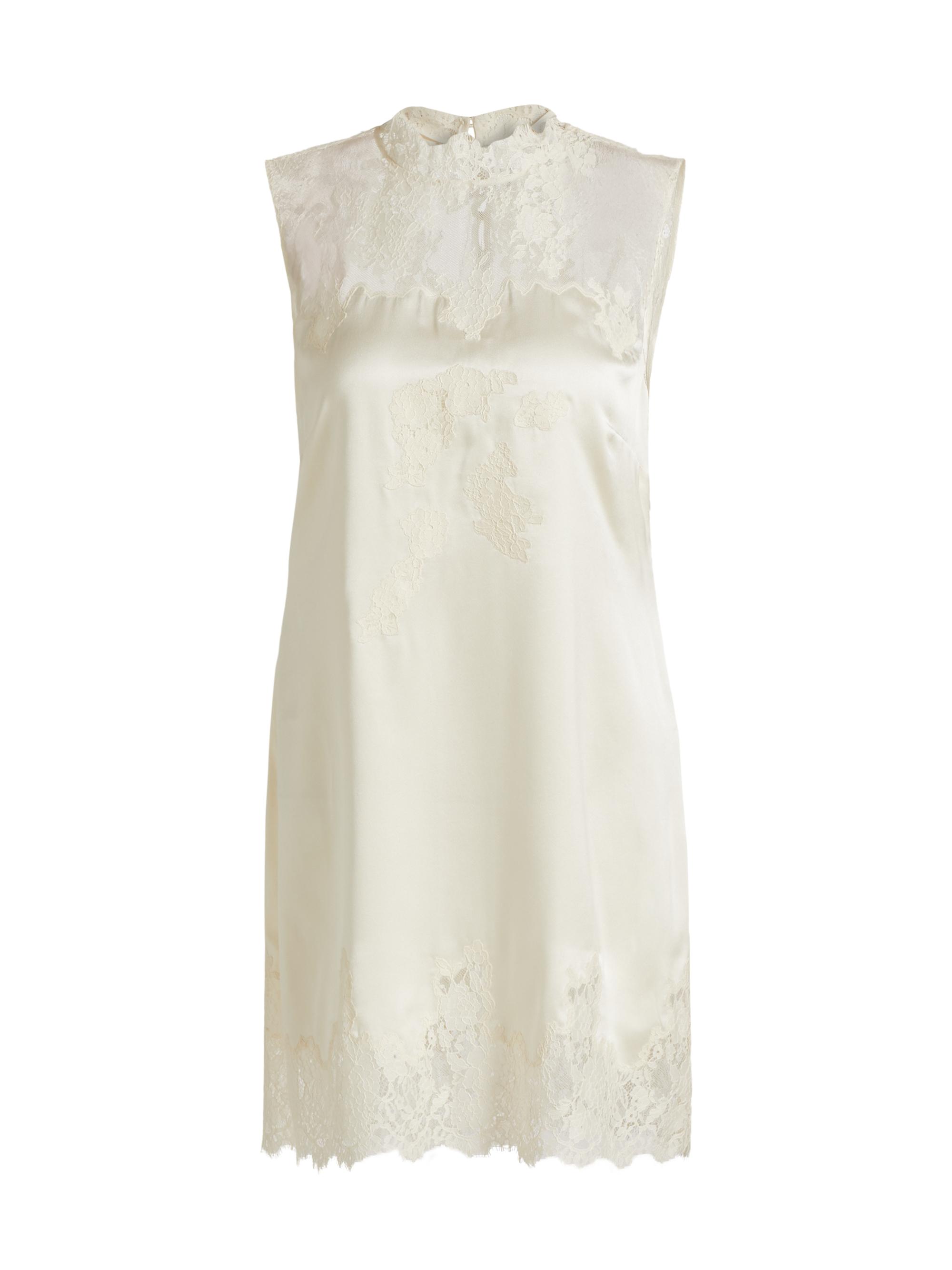 DÔEN Women's Valeria Lace & Silk Minidress - Sea Salt