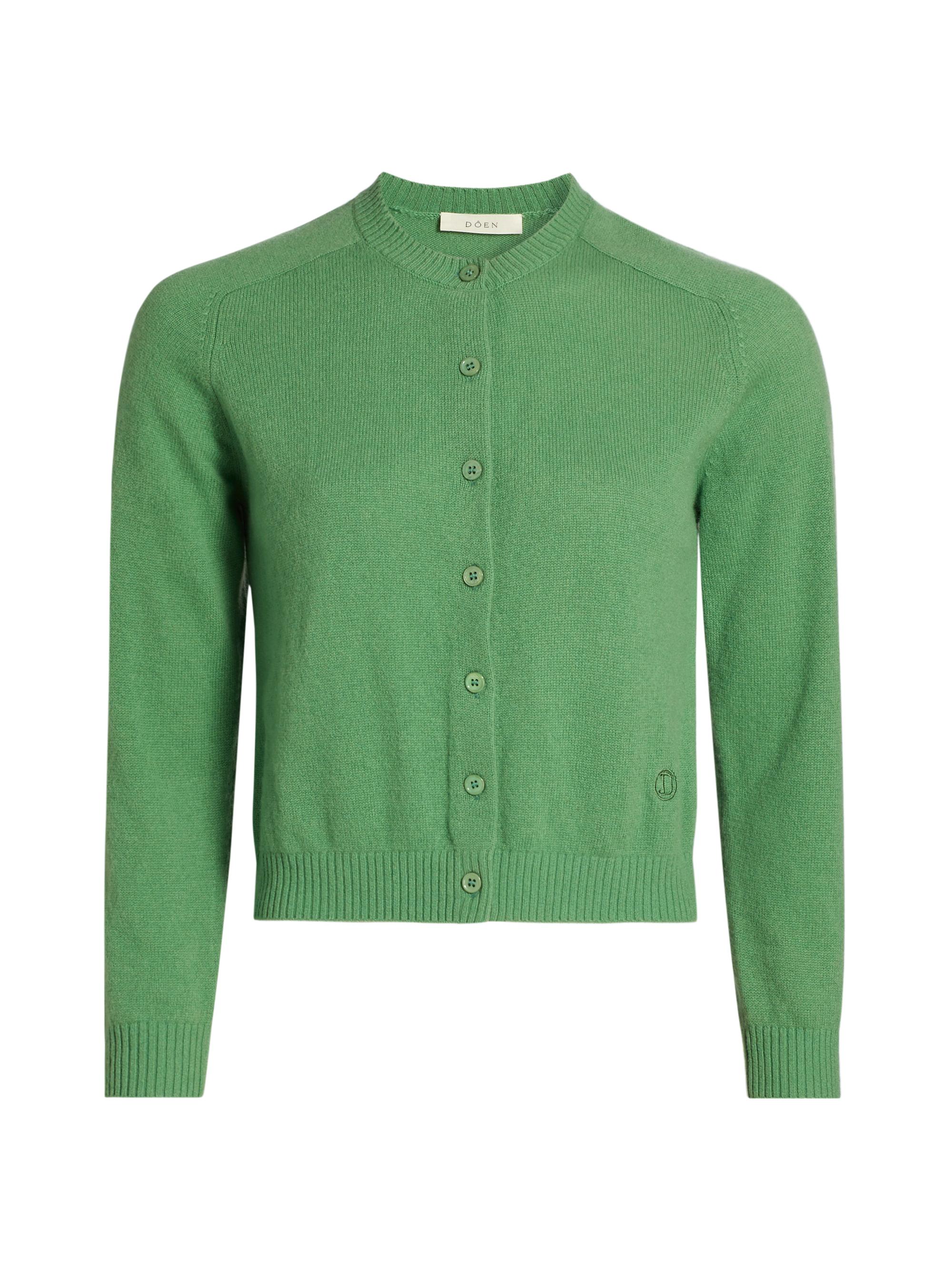 DÔEN Anisa Alpaca-Wool Short-Sleeve Crop Cardigan | Saks Fifth Avenue