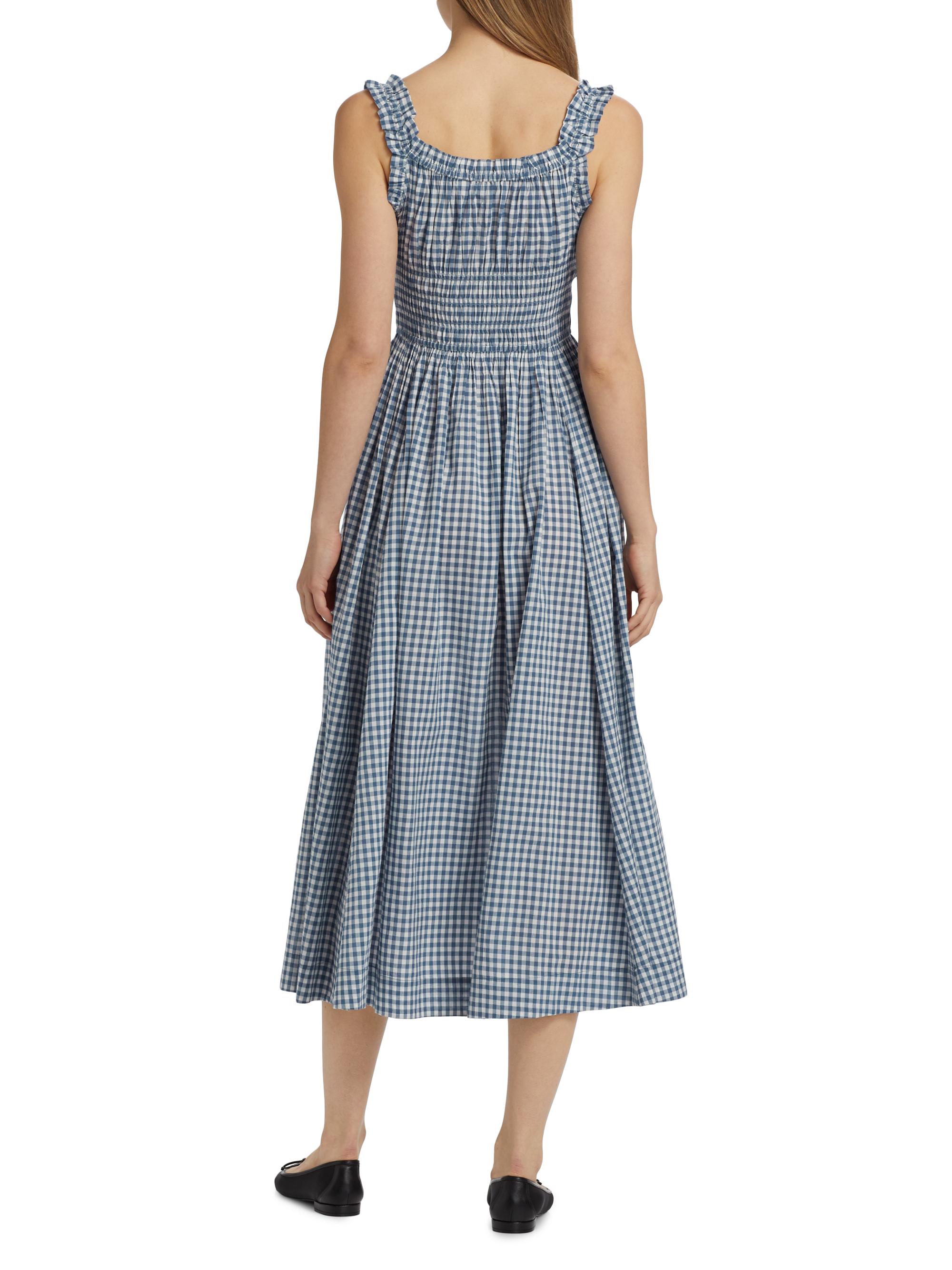 DÔEN Emmaretta Gingham Midi-Dress | Saks Fifth Avenue