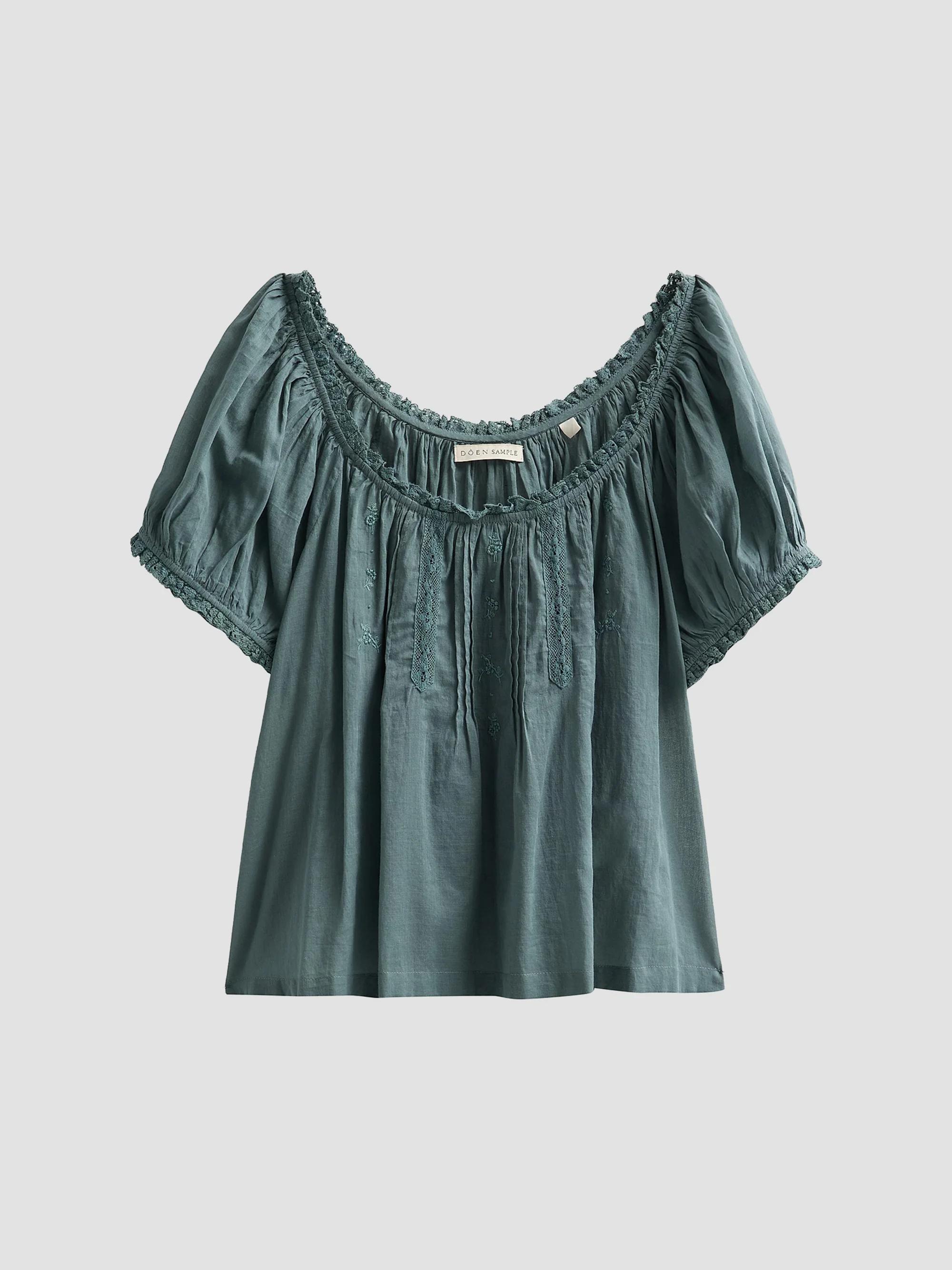 DÔEN Women's Frederica Cotton Top - Seafare - Size Large