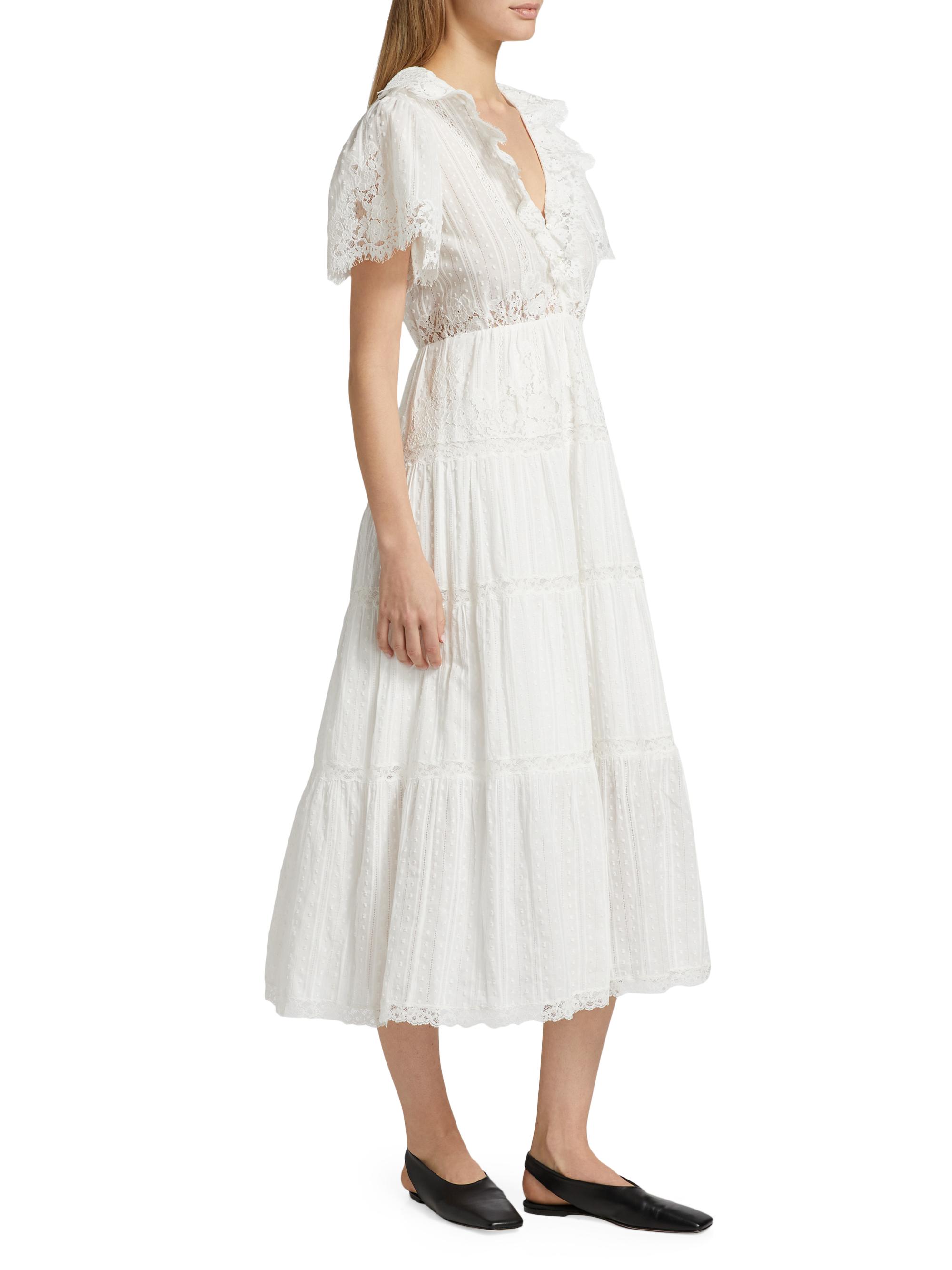 bhldn gabrielle taffeta lace a-line midi dress Pleated White Mini Shift Dress - All Dresses