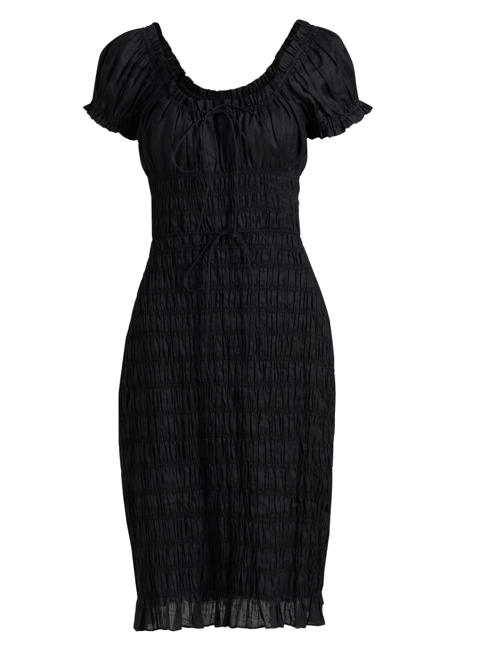 doen ruched dress Doen Gingham Silk Dress by Doen