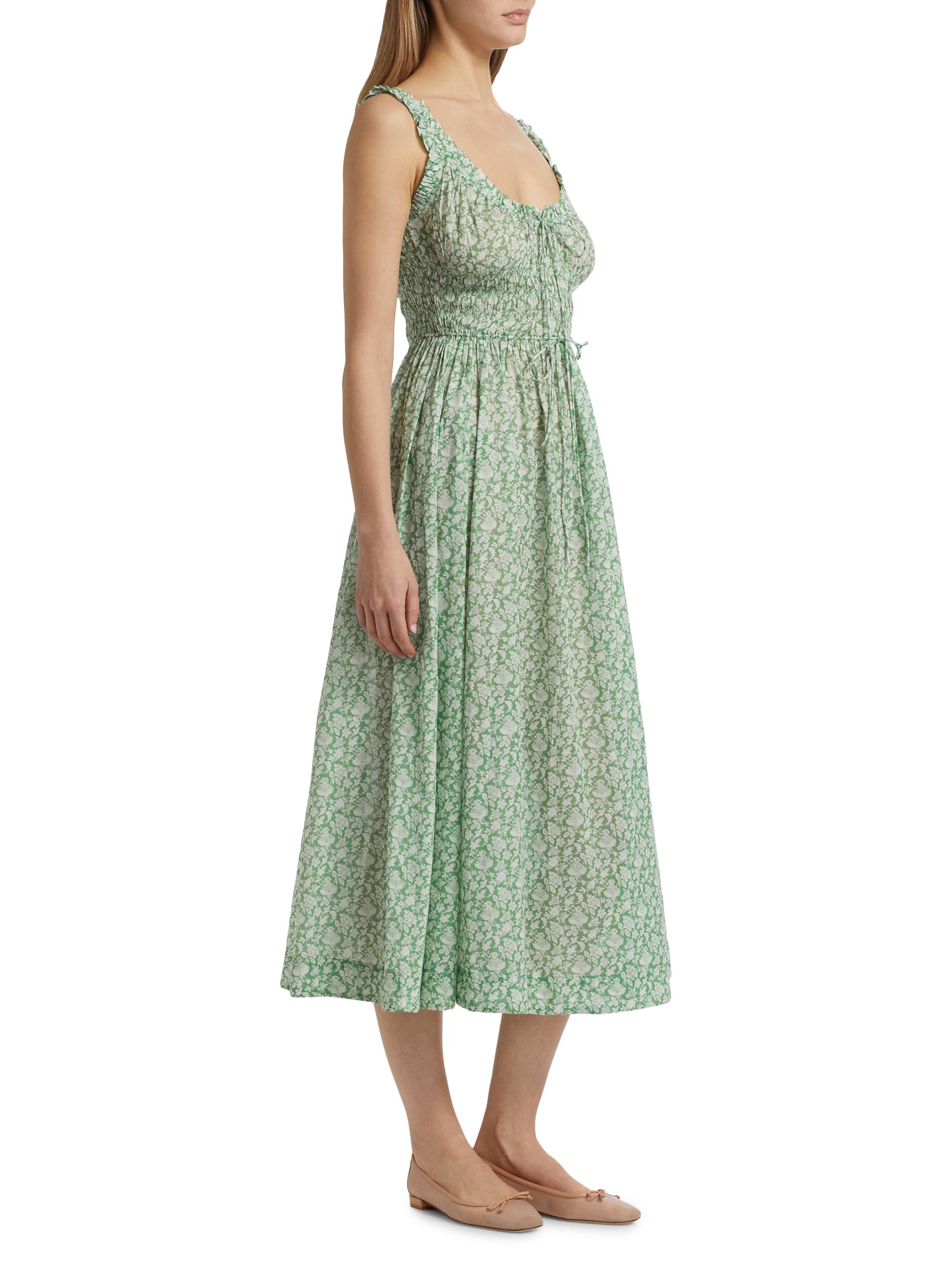 dotti green floral dress St. Barths Floral Boho Dress Cover-Up