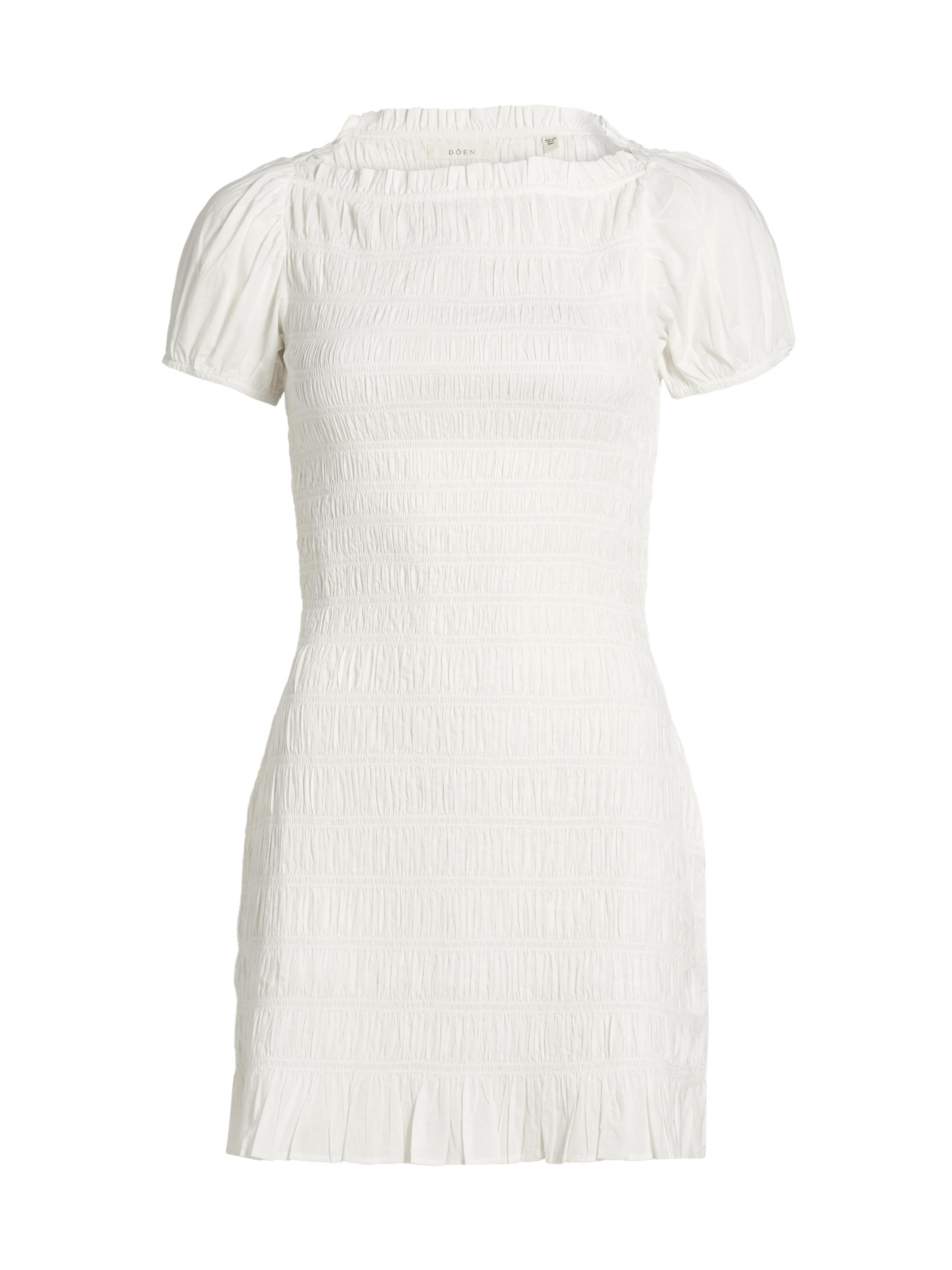 DÔEN Women's Rizzo Smocked Minidress - Salt