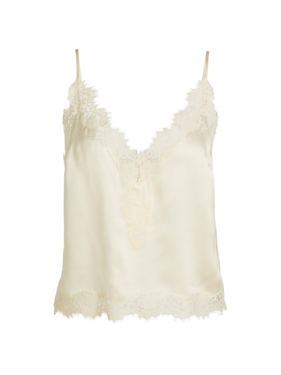 DÔEN Kira Lace-Trimmed Silk Camisole | Saks Fifth Avenue