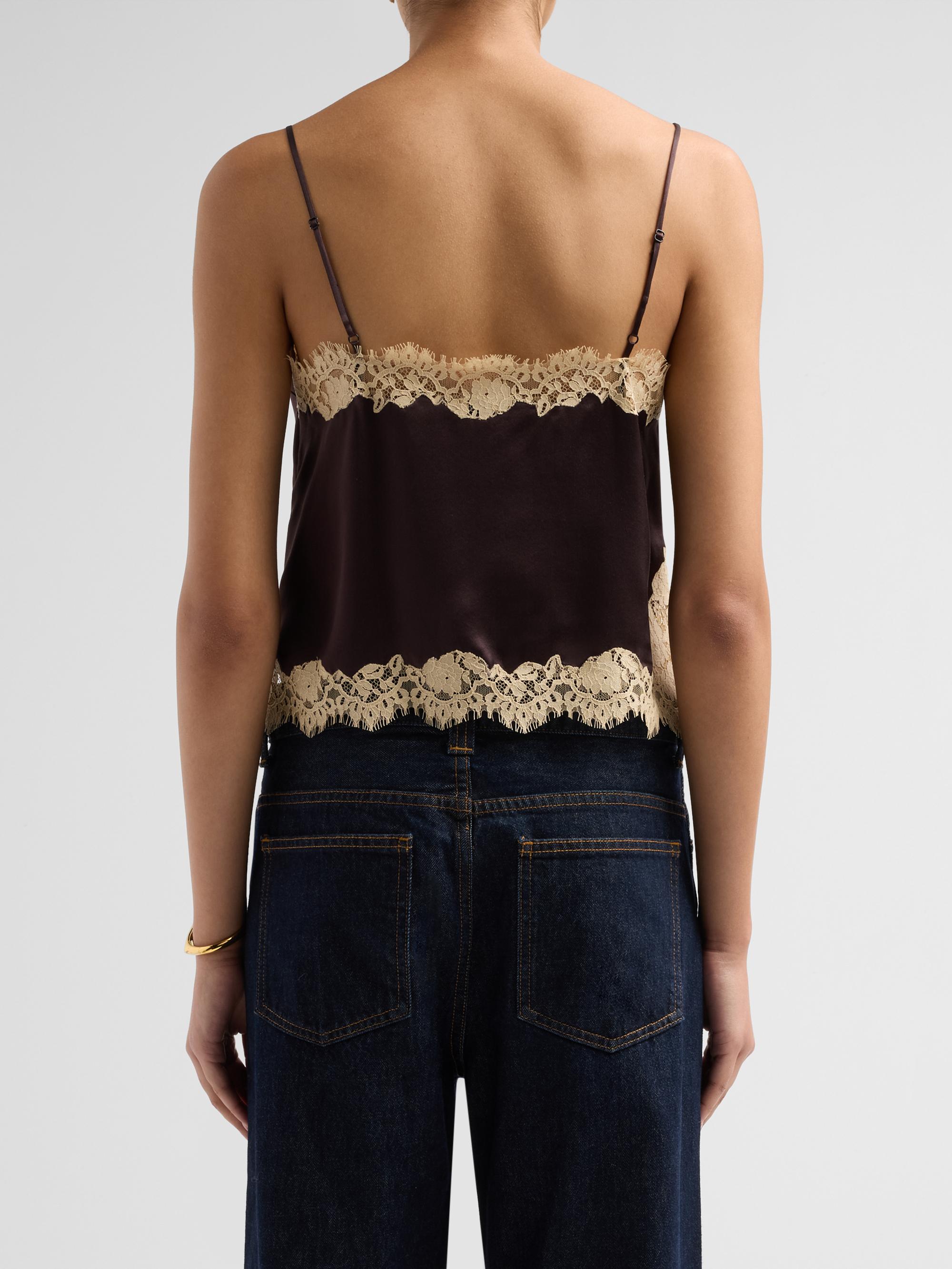 DÔEN Kira Lace-Trimmed Silk Camisole | Saks Fifth Avenue