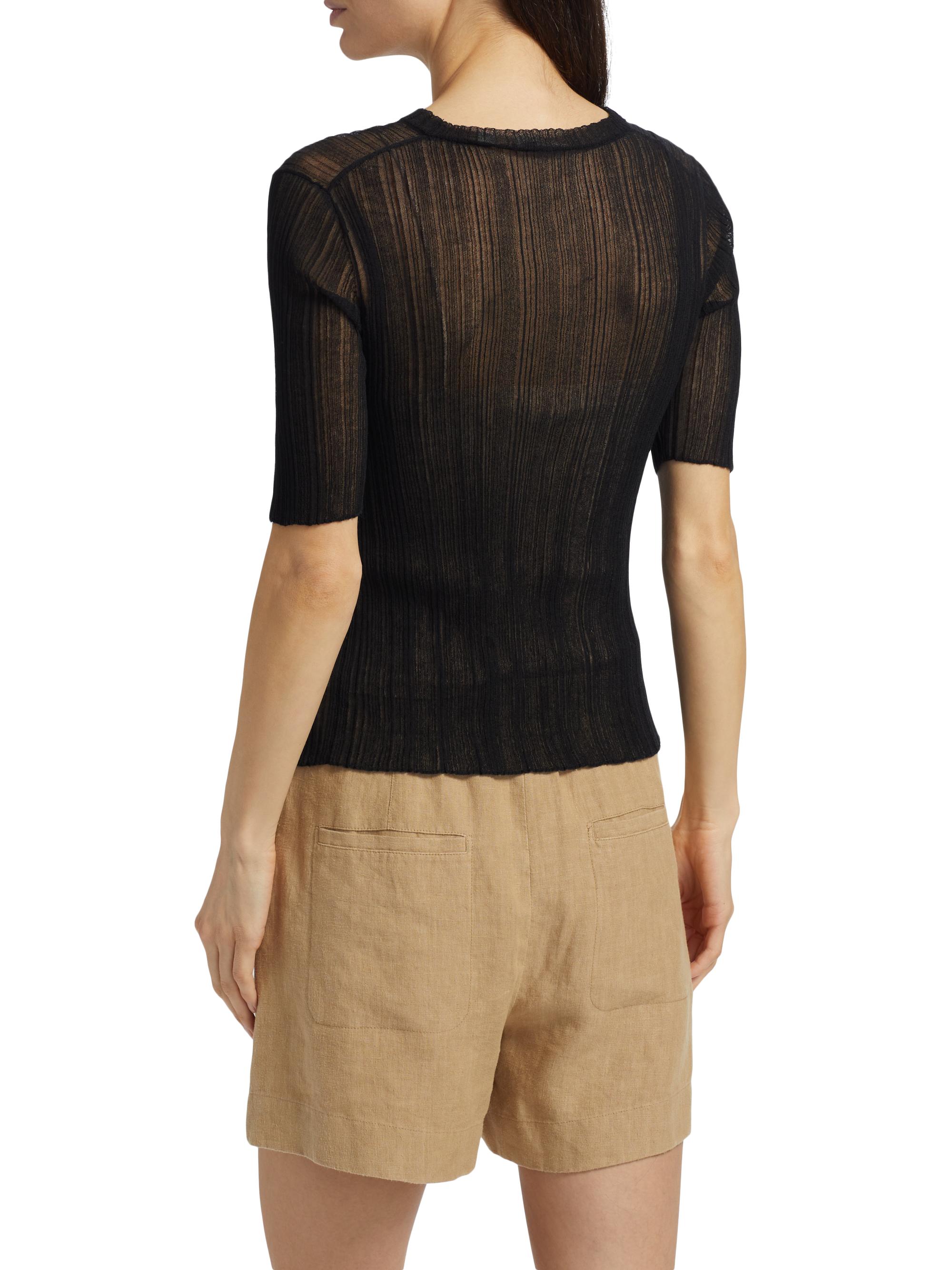 Vince Double Layer Rib-Knit Top | Saks Fifth Avenue