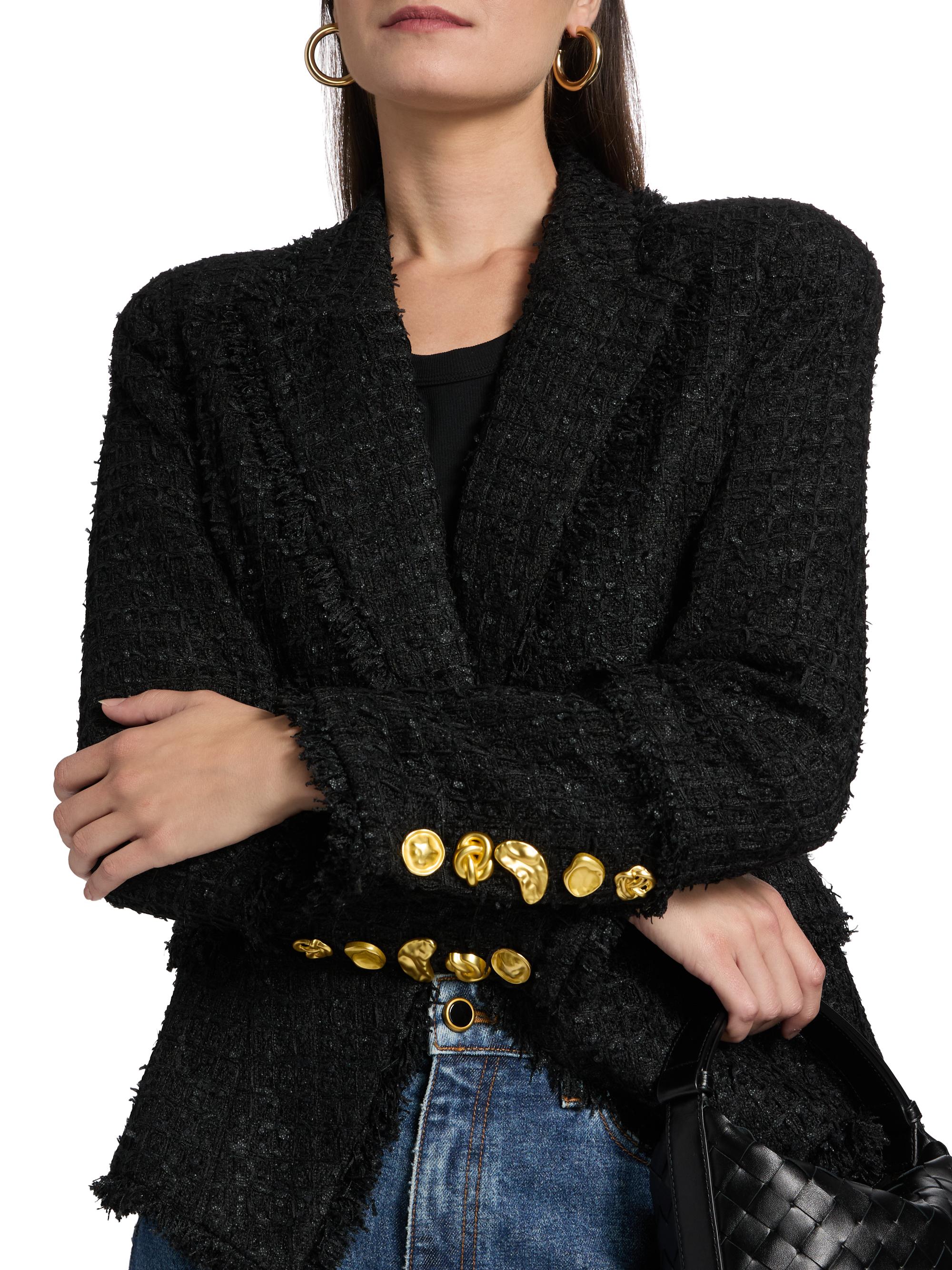 L'AGENCE Kaisley Tweed Single-Breasted Blazer | Saks Fifth Avenue