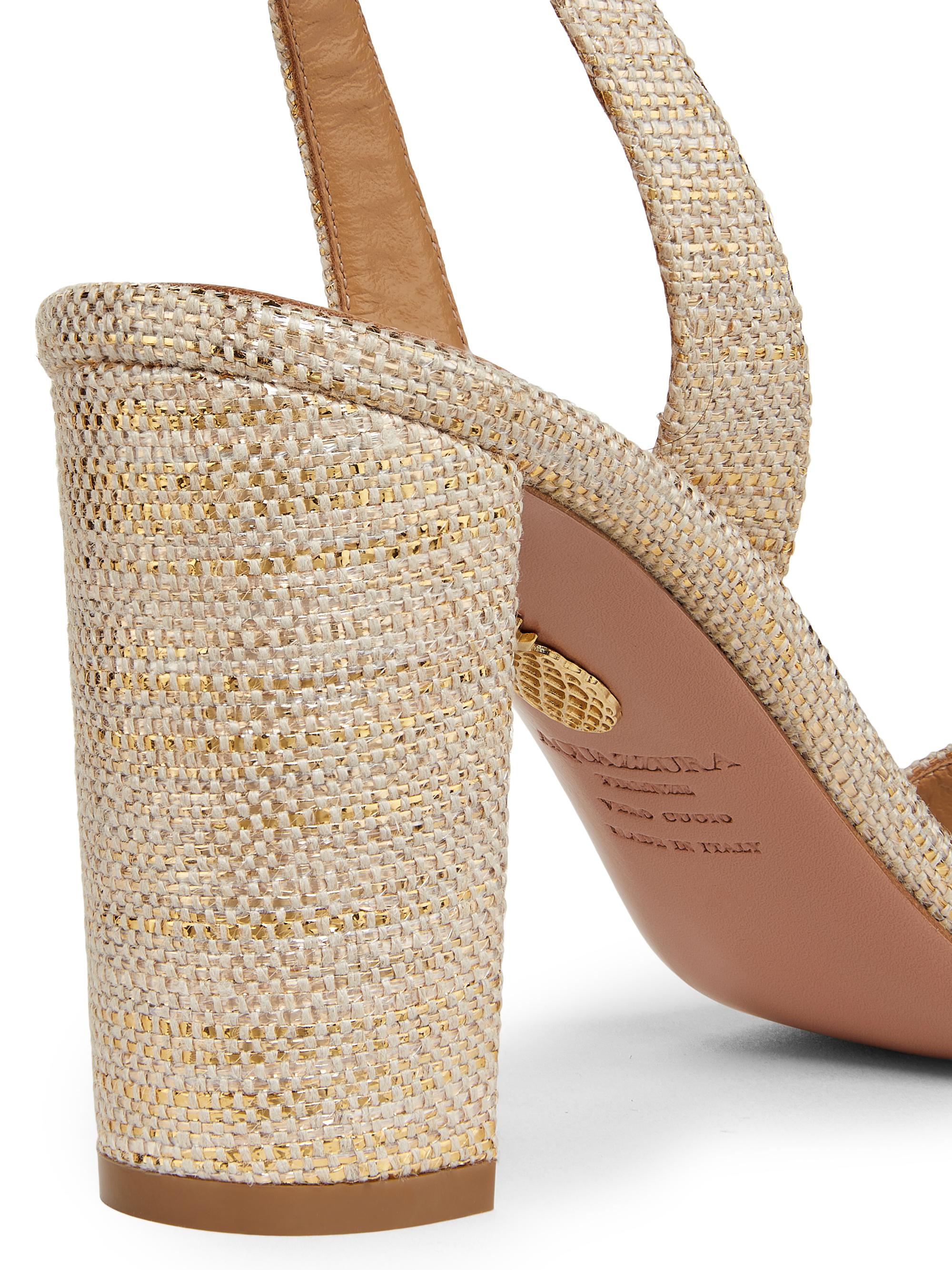 azuazuページ Aquazzura So Nude 85MM Metallic Sandals | Saks Fifth Avenue