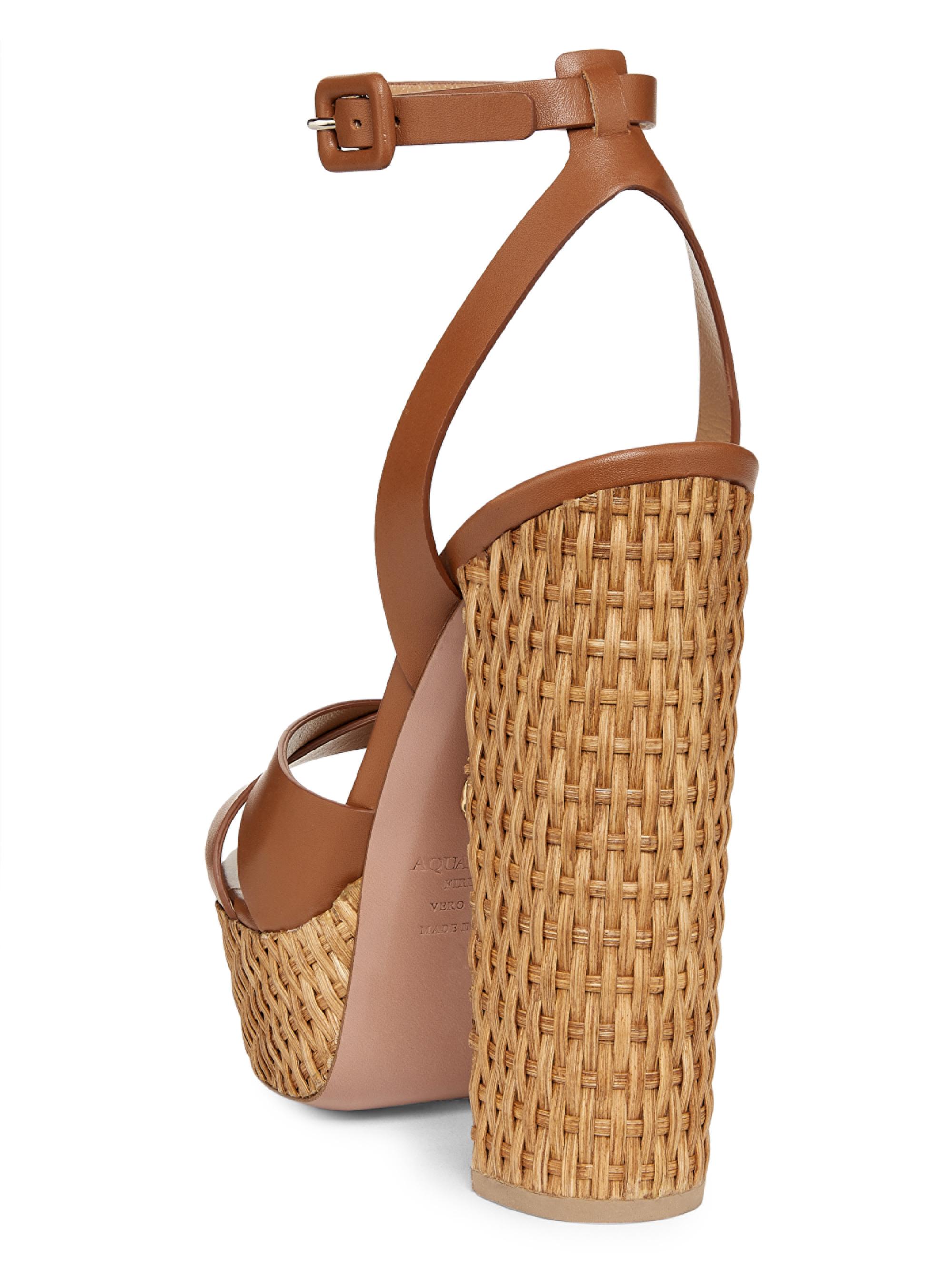 Aquazzura Sunseeker Plateau 140MM Sandals | Saks Fifth Avenue