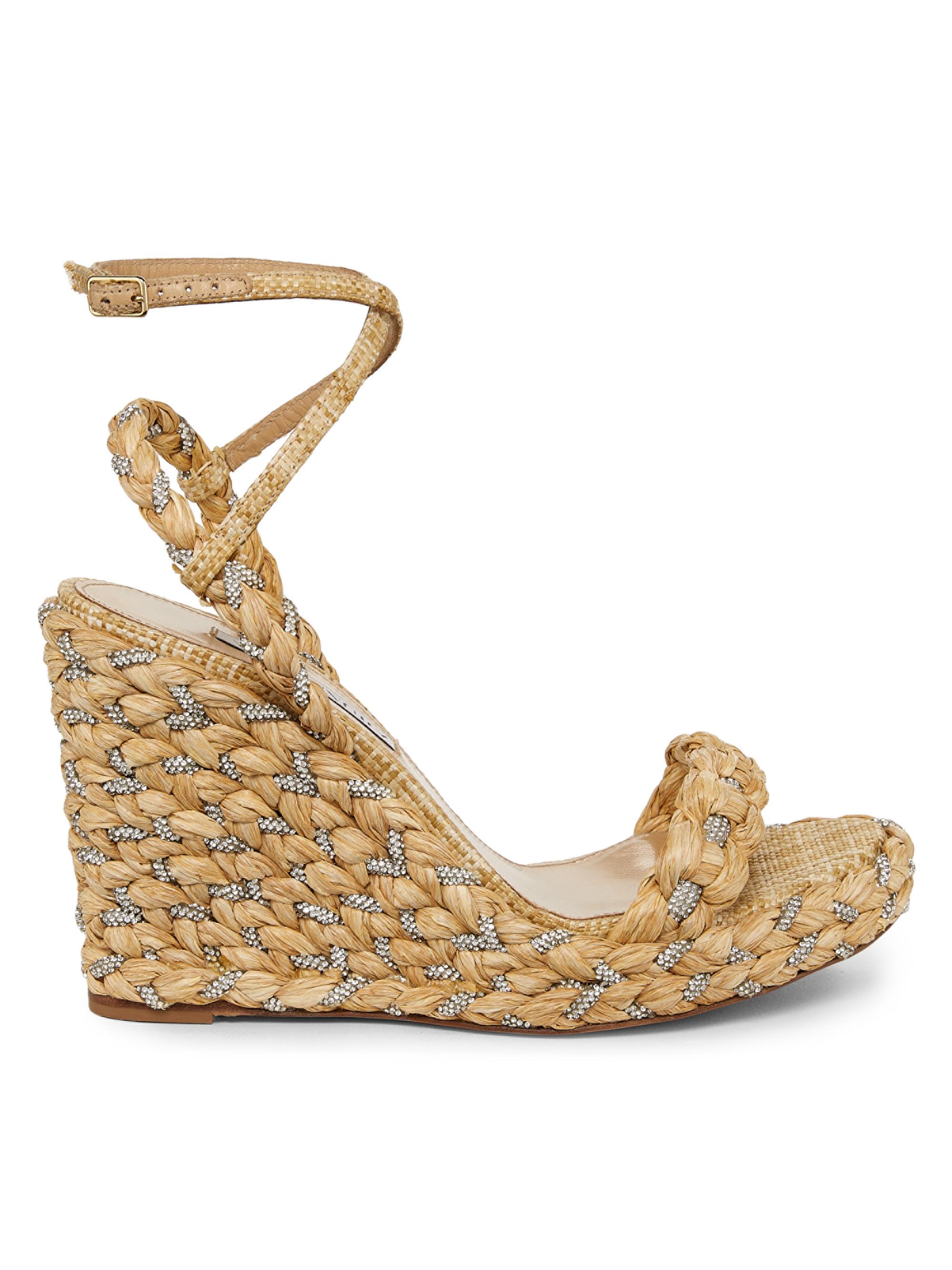 Aquazzura Women's Costiera Crystal-Embellished Espadrilles - Natural