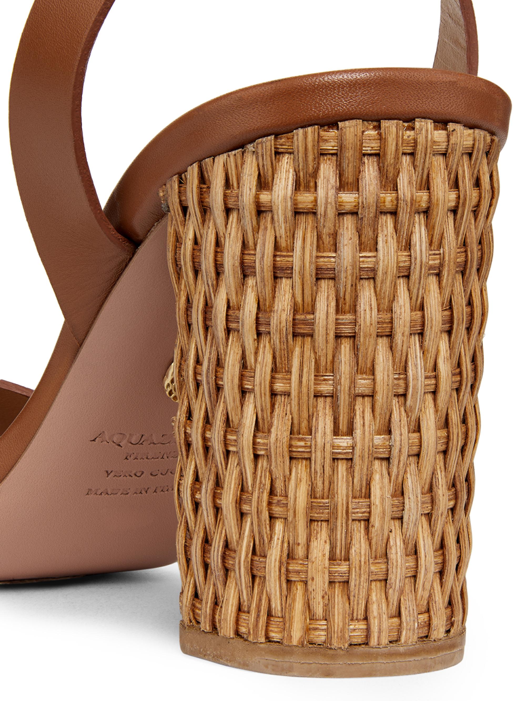 Aquazzura Sunseeker 85MM Leather Sandals | Saks Fifth Avenue