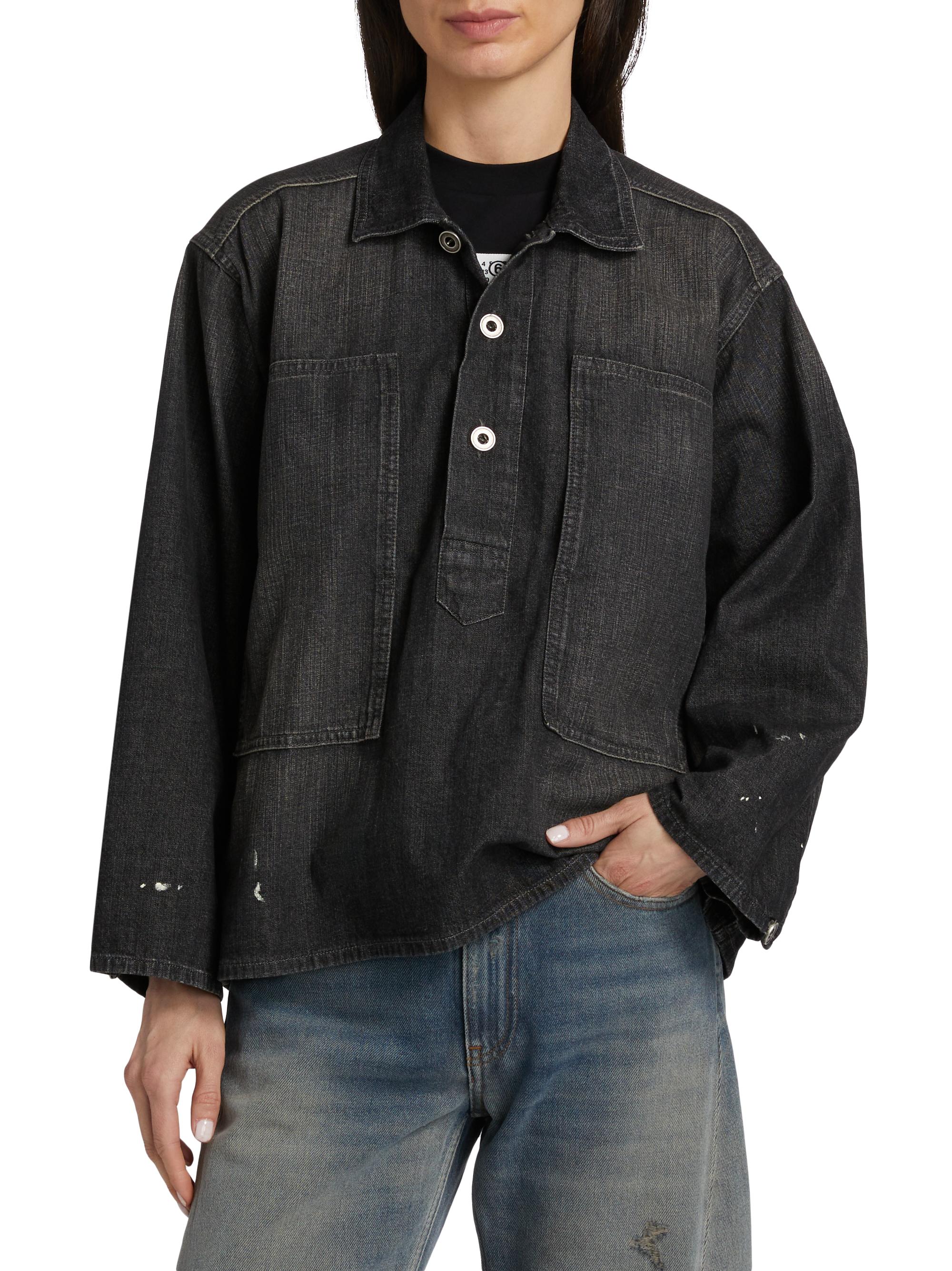 Maison Margiela Oversized Denim Pull-Over Shirt | Saks Fifth Avenue