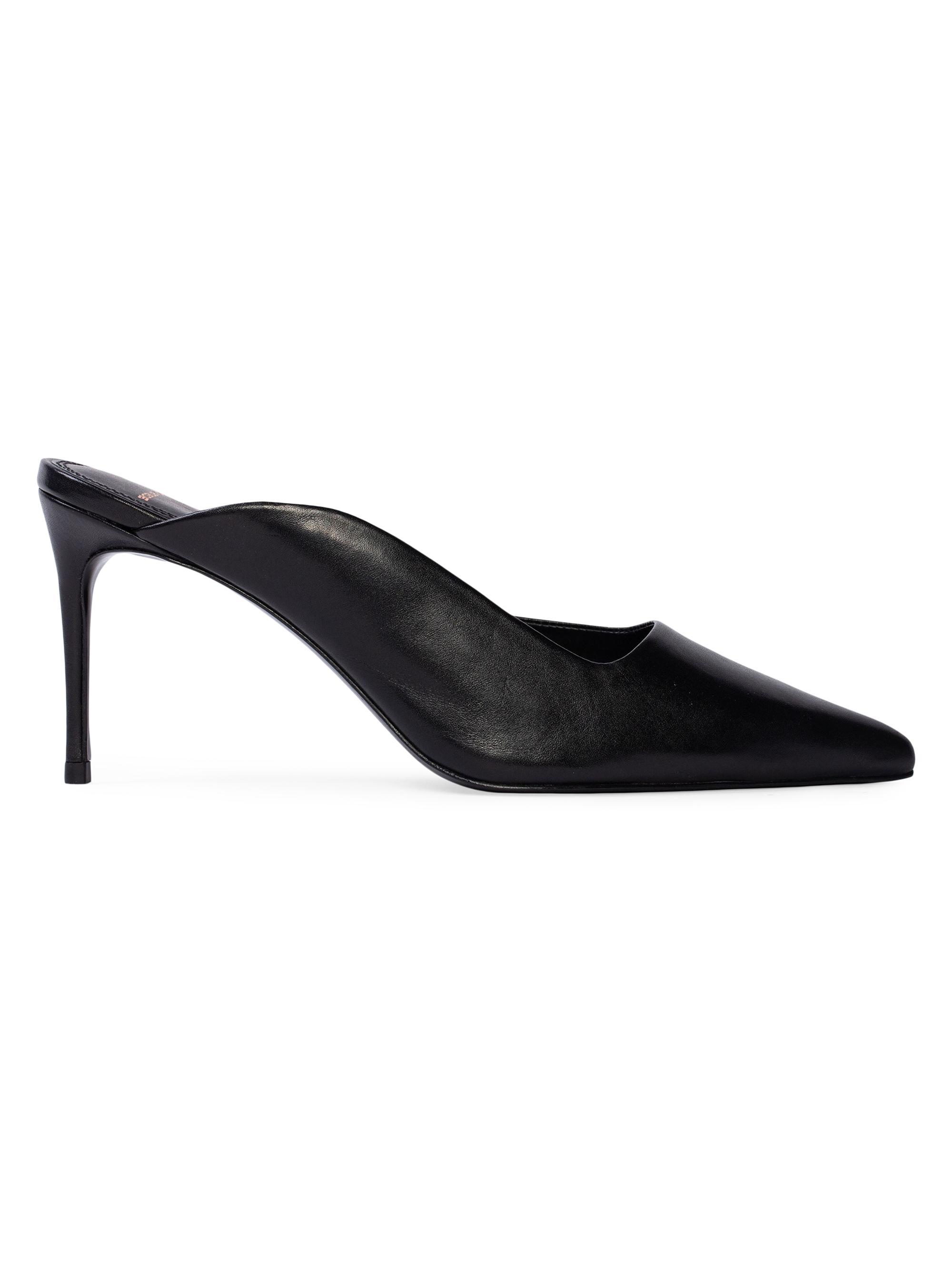 Black Suede Studio Icon 80MM Leather Mules | Saks Fifth Avenue