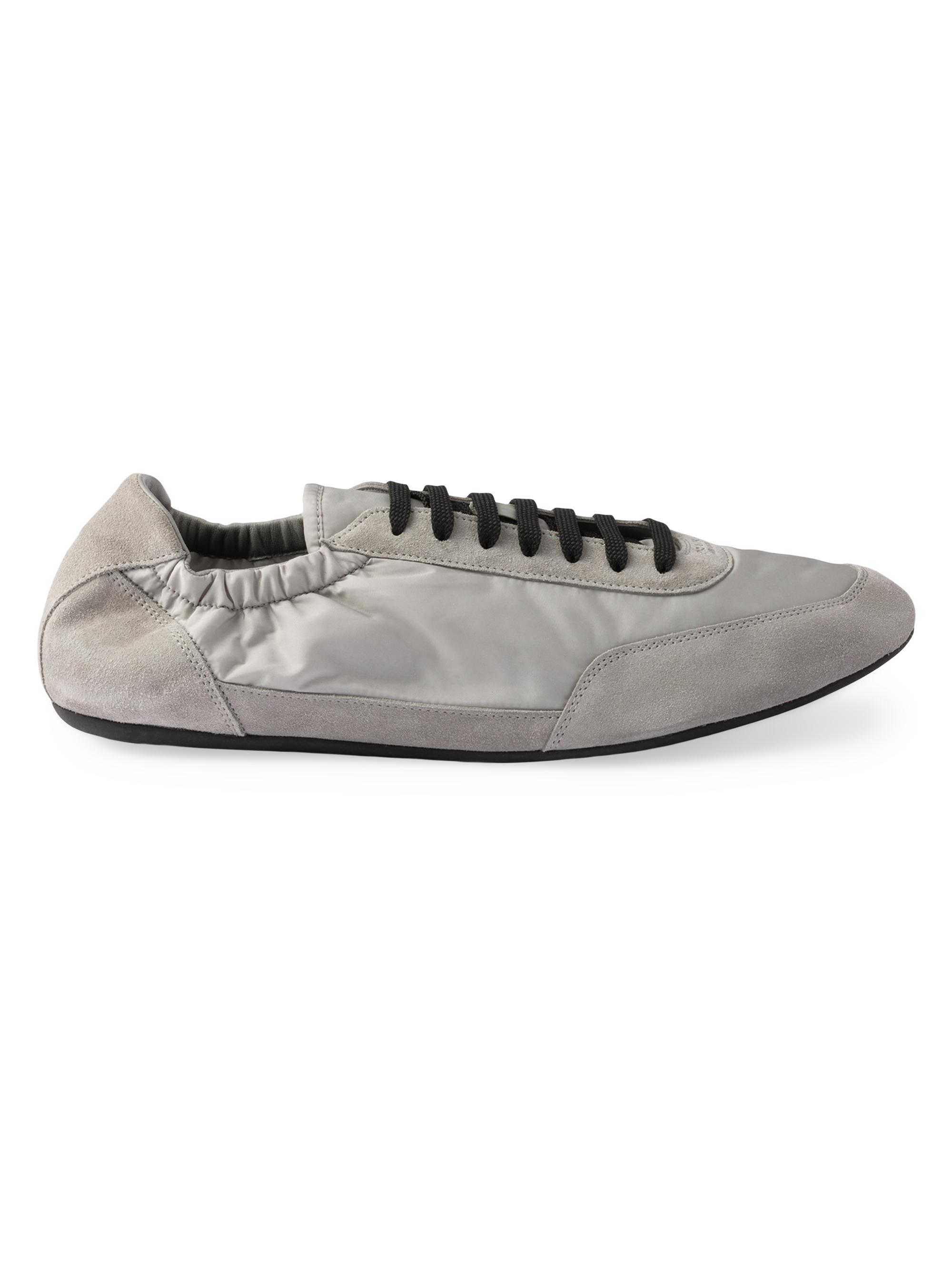 Prada Men's Re-Nylon and Suede Elasticized Sneakers - Grey
