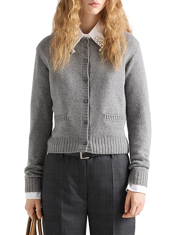 Shop Prada Re-Cashmere Cardigan | Saks Fifth Avenue Shop Prada Re-Cashmere Cardigan | Saks Fifth Avenue