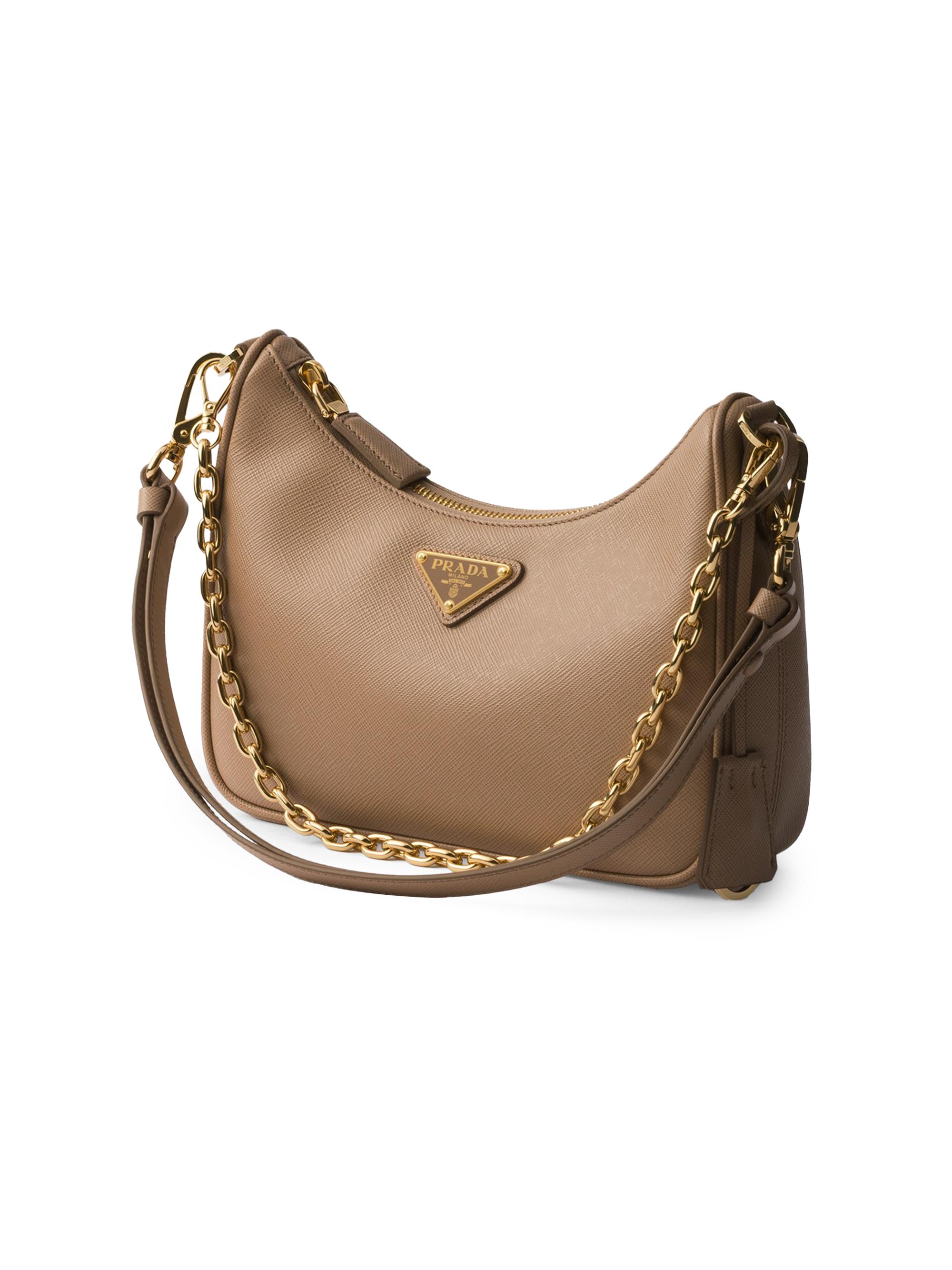 Prada Women's Re-Edition Saffiano Leather Shoulder Bag - Light Brown | Thumbnail 2