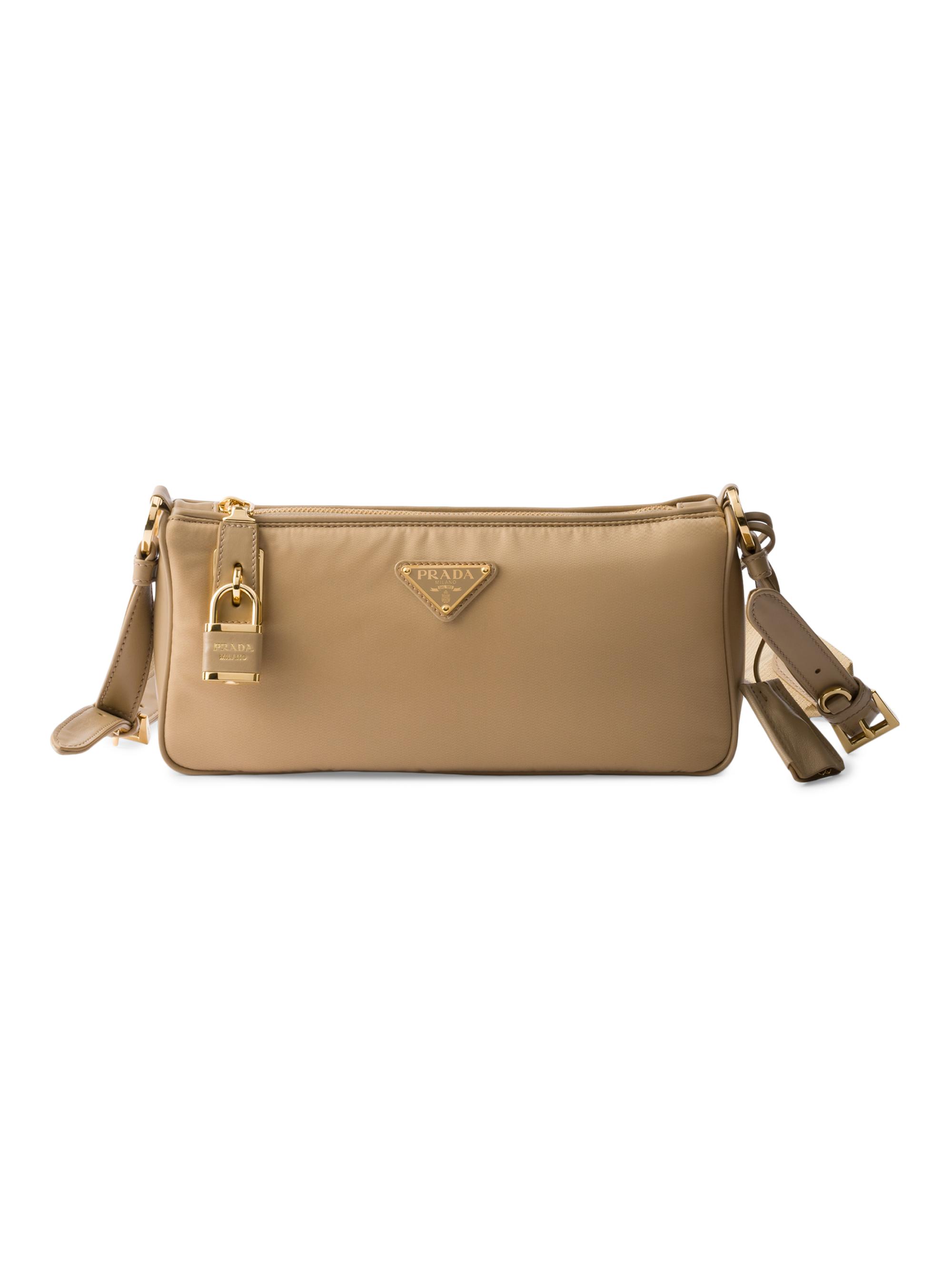 Prada Women's  Re-Nylon and Leather Shoulder Bag - Brown