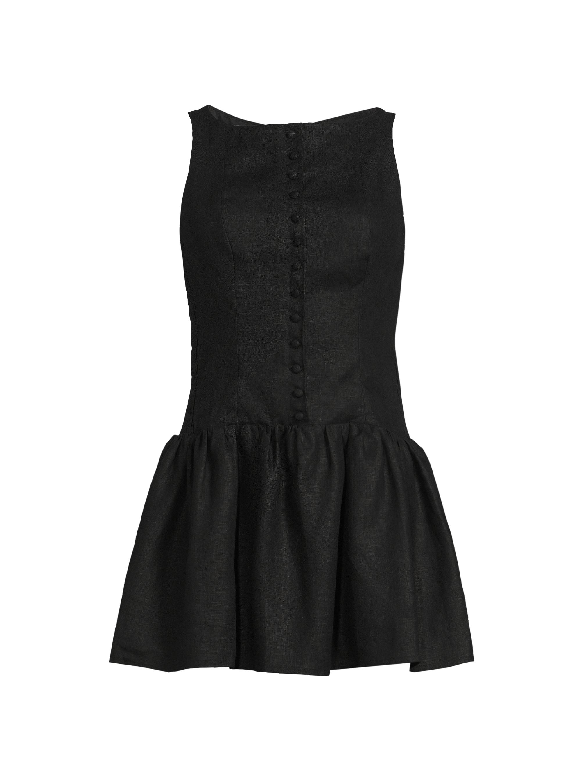 Faithfull the Brand Women's Blair Button-Front Minidress - Black