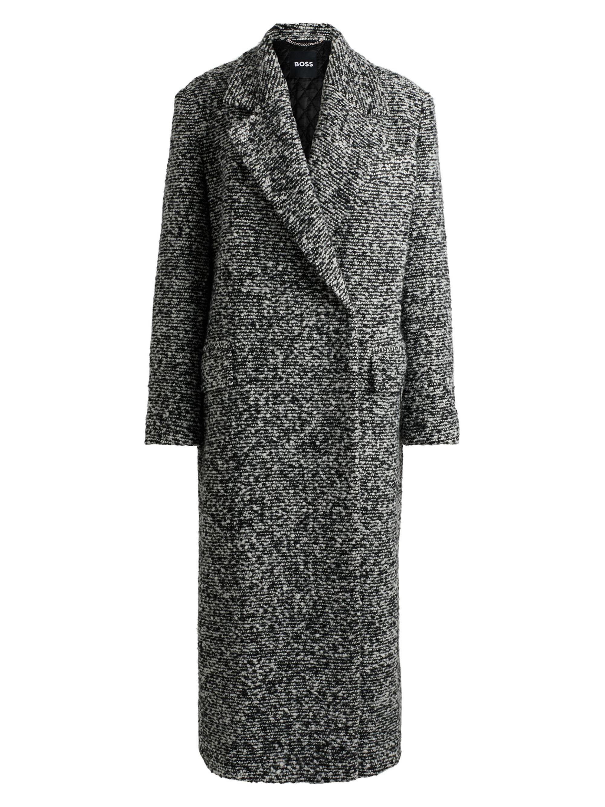 BOSS Women's Oversize-Fit Coat in Bouclé Tweed