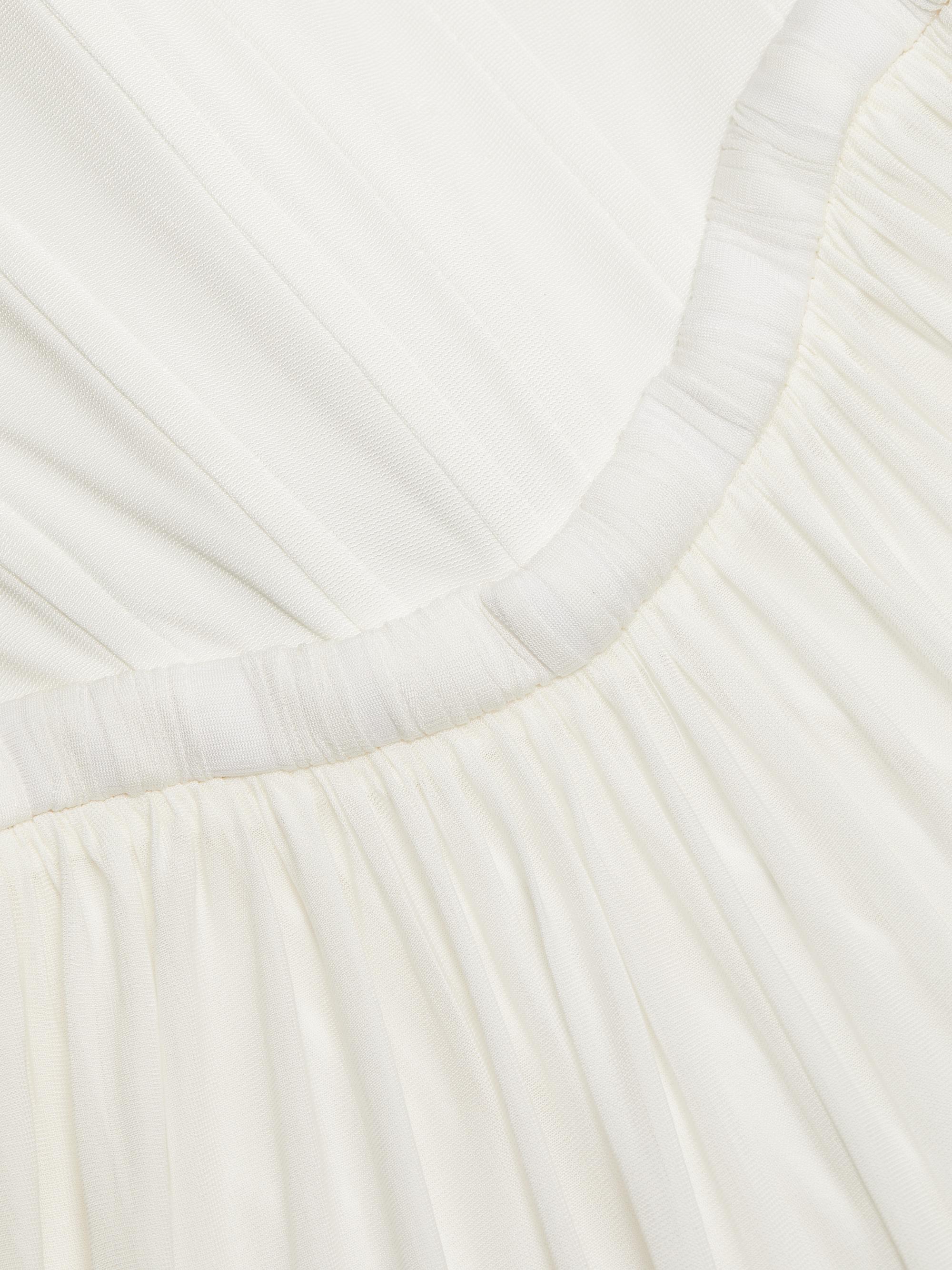 knee length strapless wedding dresses White Strapless Satin A-Line Wedding Dresses, Diamond White / 12 main image 0