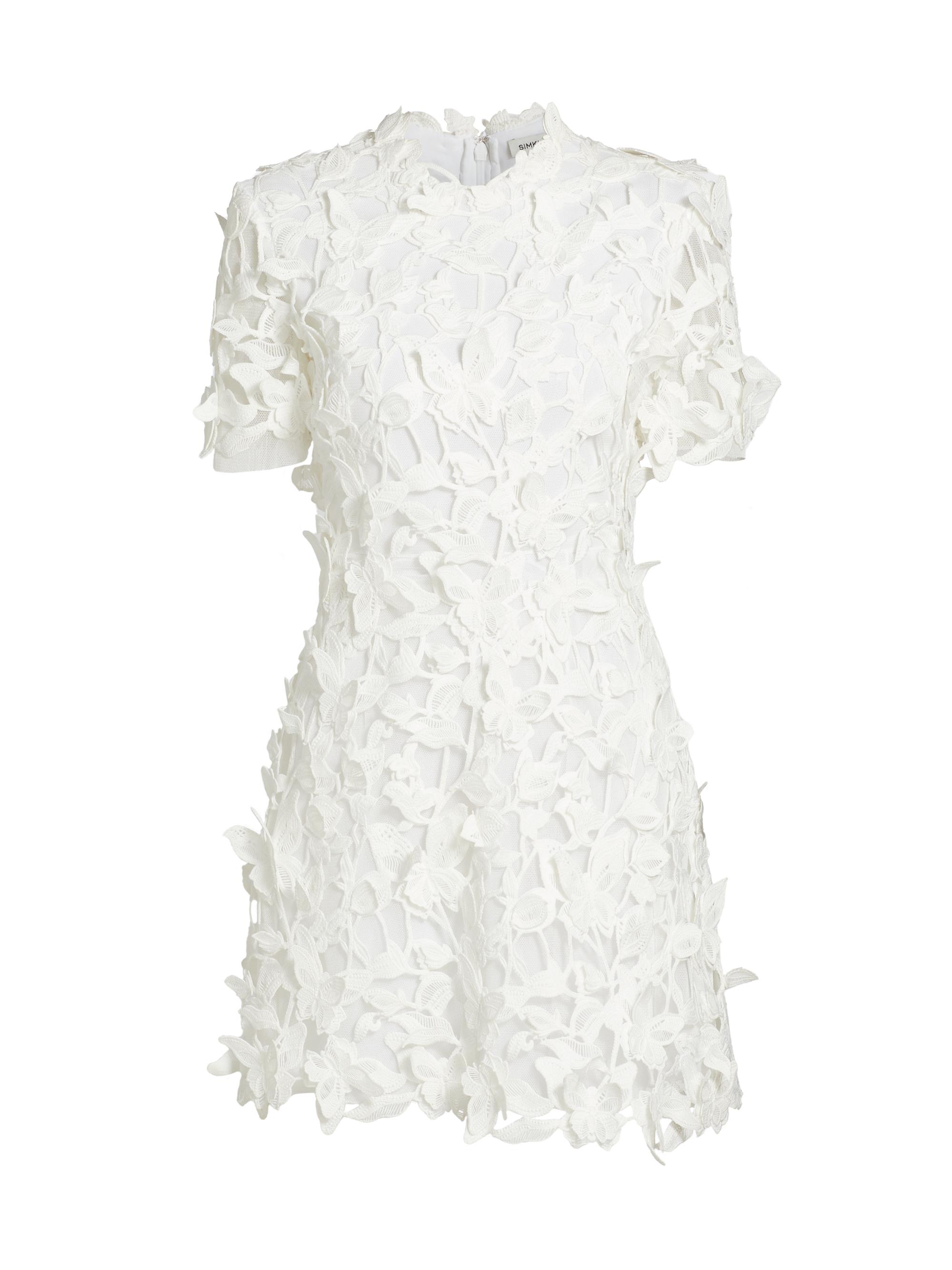SIMKHAI Women's Darla Guipure Lace Minidress - White
