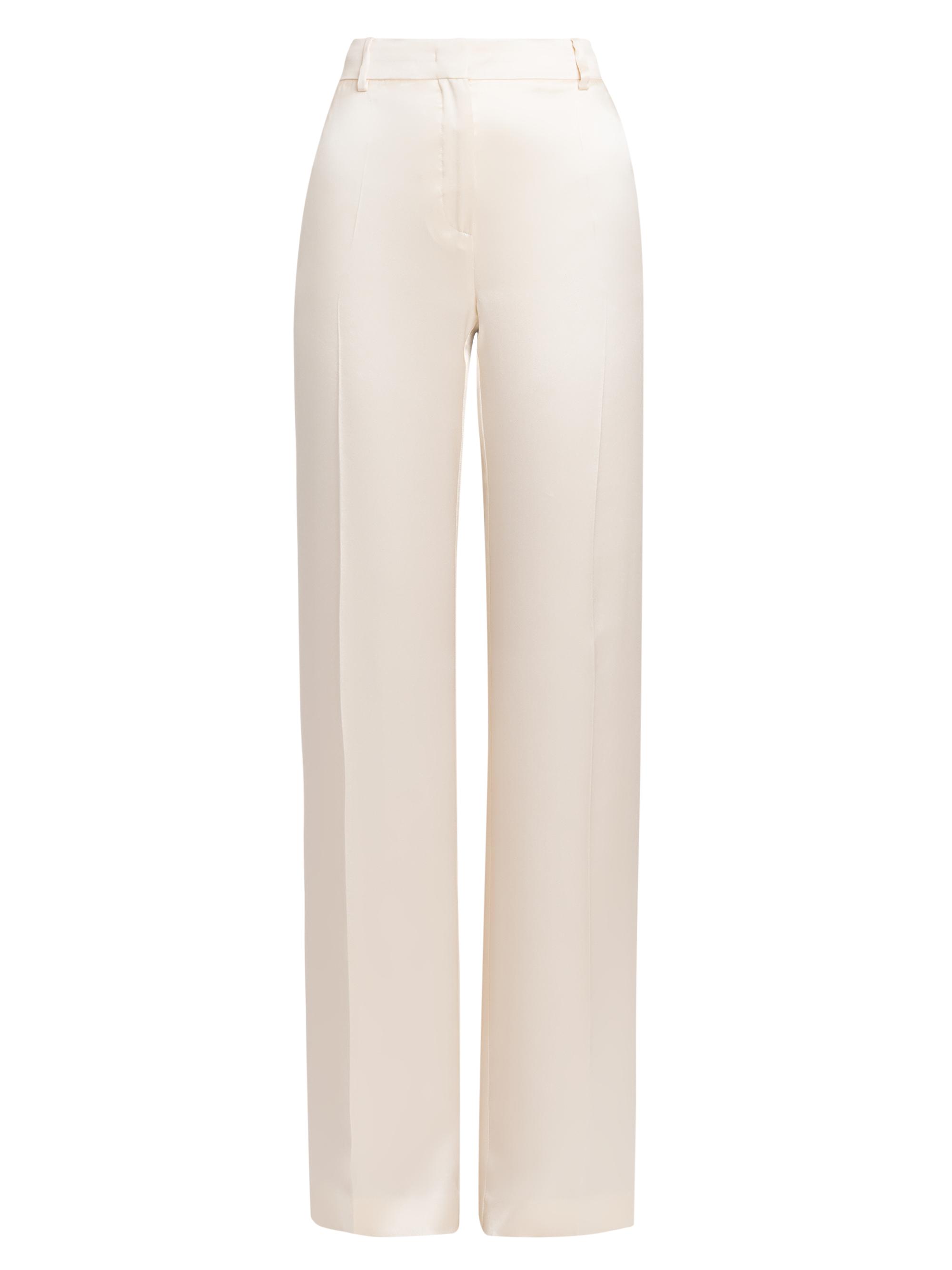 Alberta Ferretti Women's Satin Silk-Blend Wide-Leg Trousers -